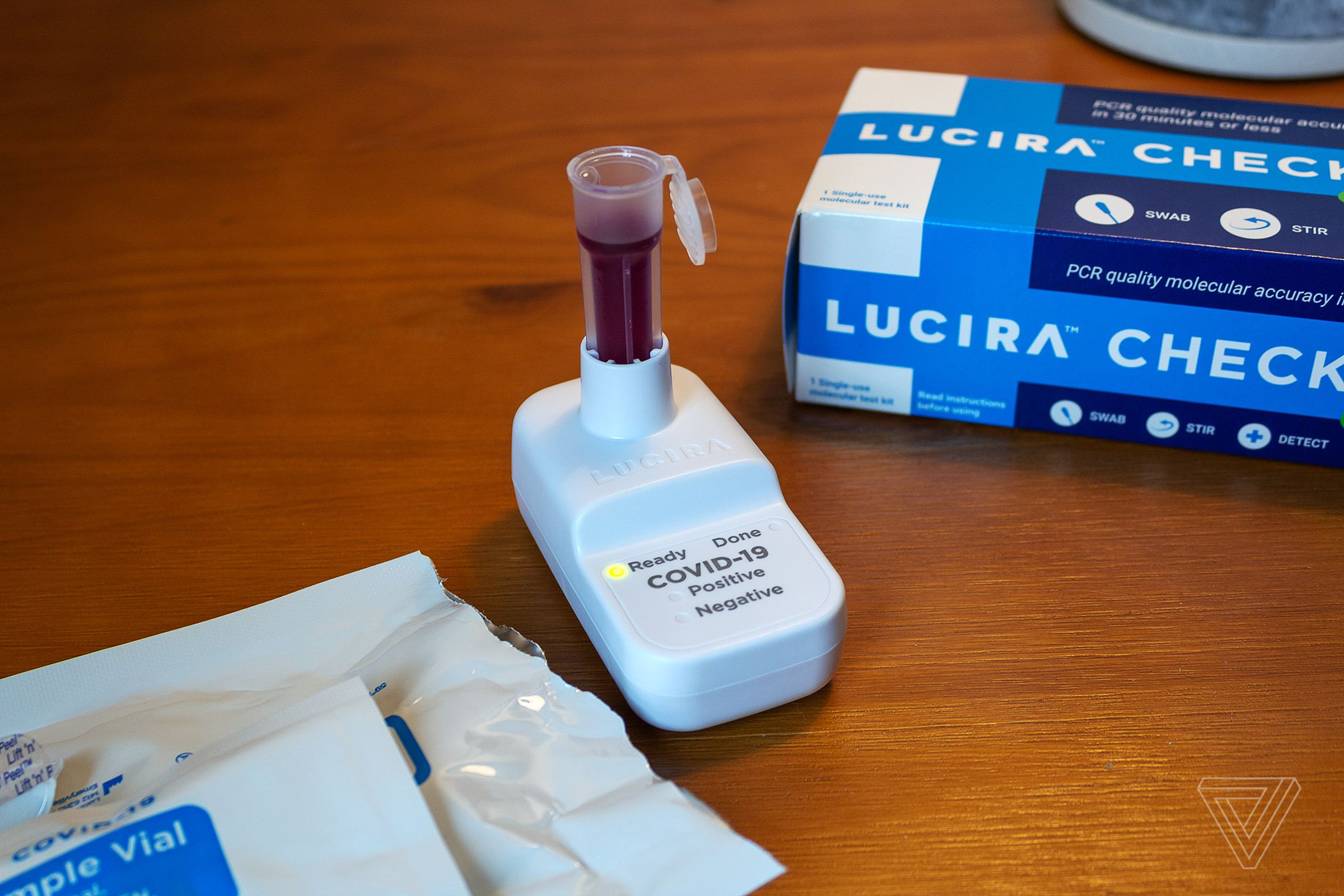 Lucira’s test is meant to be one-time use only and works without a smartphone app.