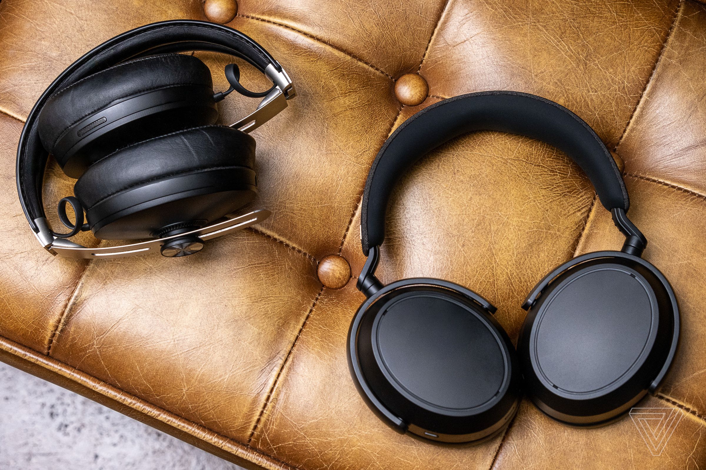 The Sennheiser Momentum 4s don’t fold up, but they can lie flat in the case (or around your neck).   