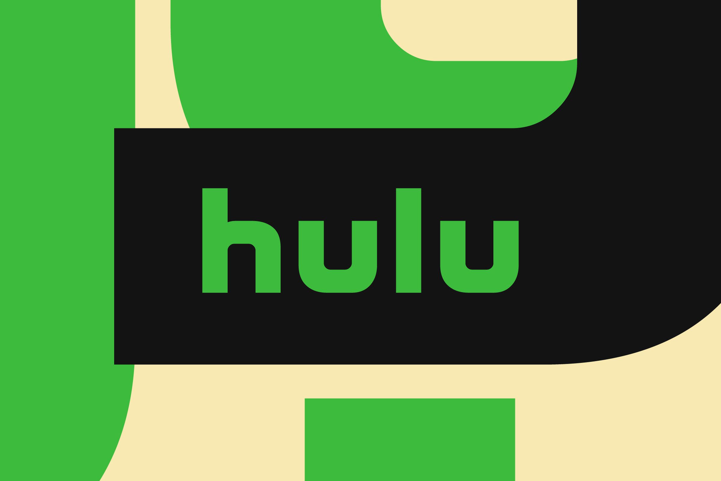 Imagem mostrando o logotipo do Hulu em um fundo abstrato