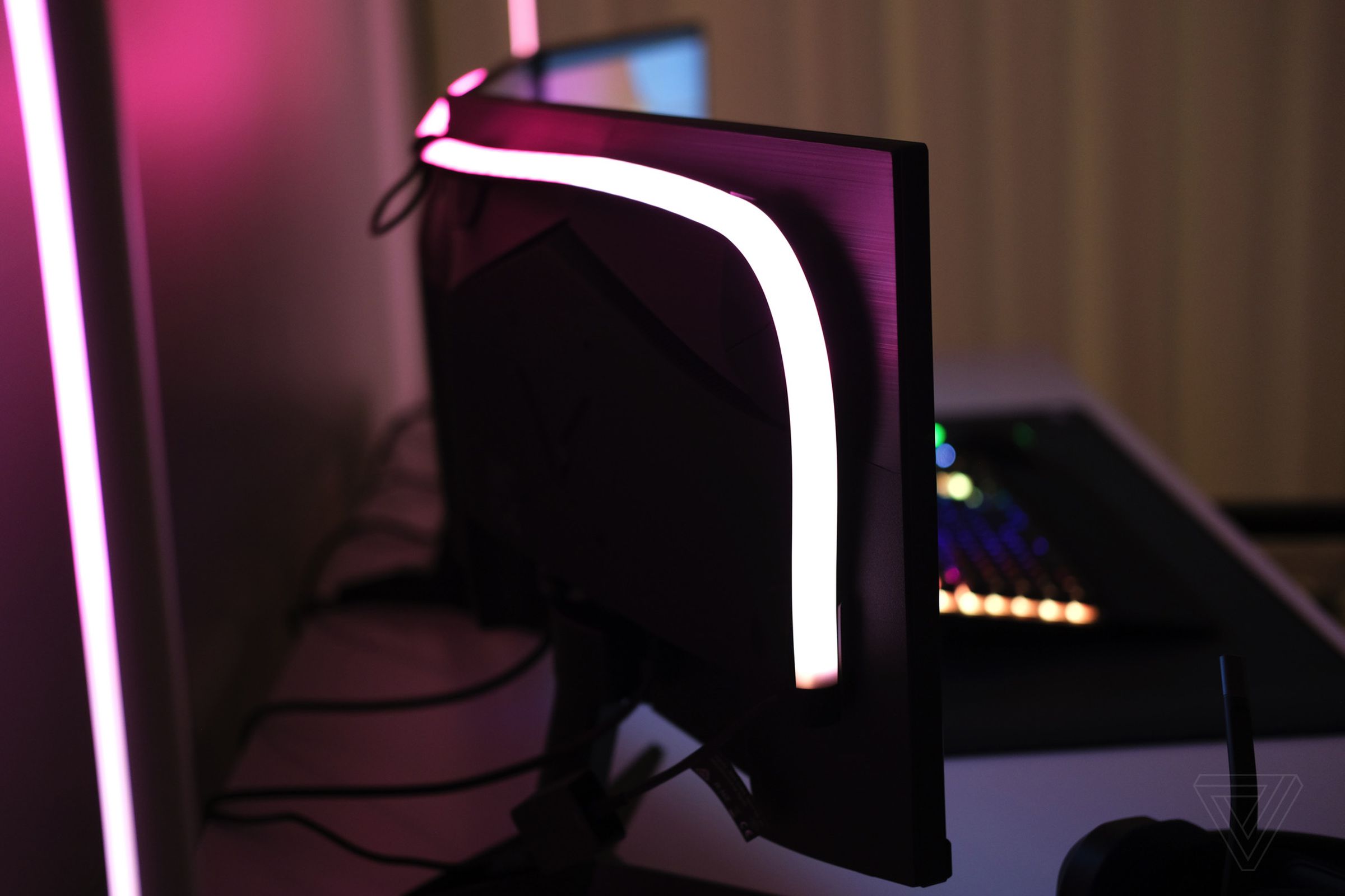 The flexible lightstrips can connect with Corsair’s iCue software and Philips Sync app.