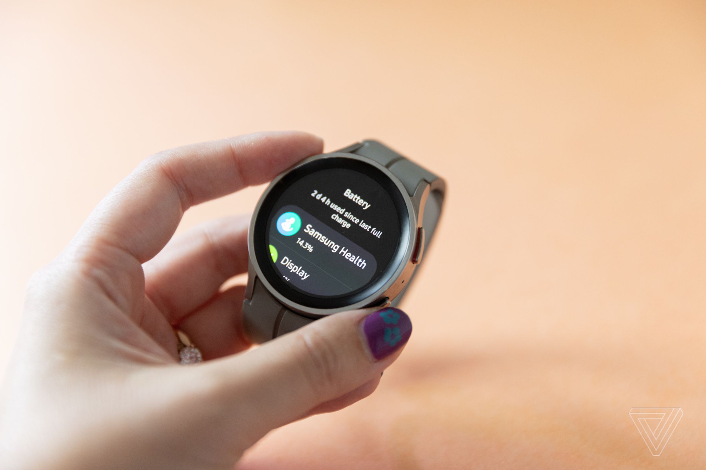 The Battery app in the Galaxy Watch 5 Pro