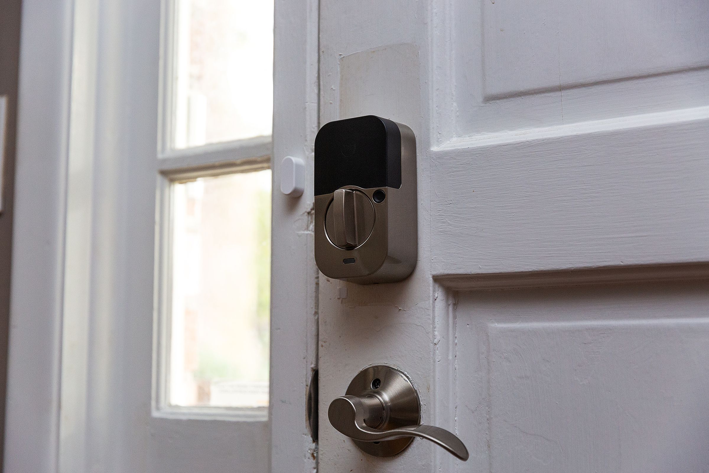 All the Assure 2 locks work with a DoorSense magnet that can tell you in the app if your door is open or closed.