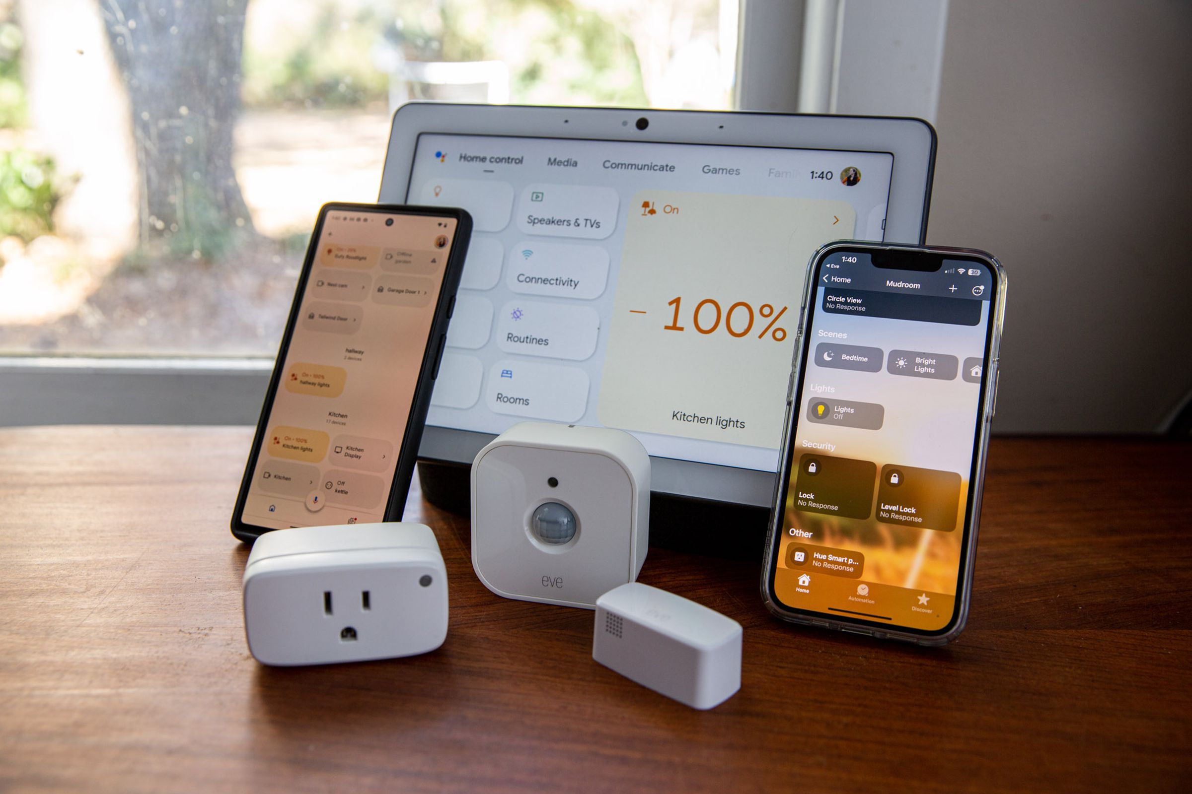 Smart plugs and sensors — such as these Eve devices — are some of the first devices that work with Matter.