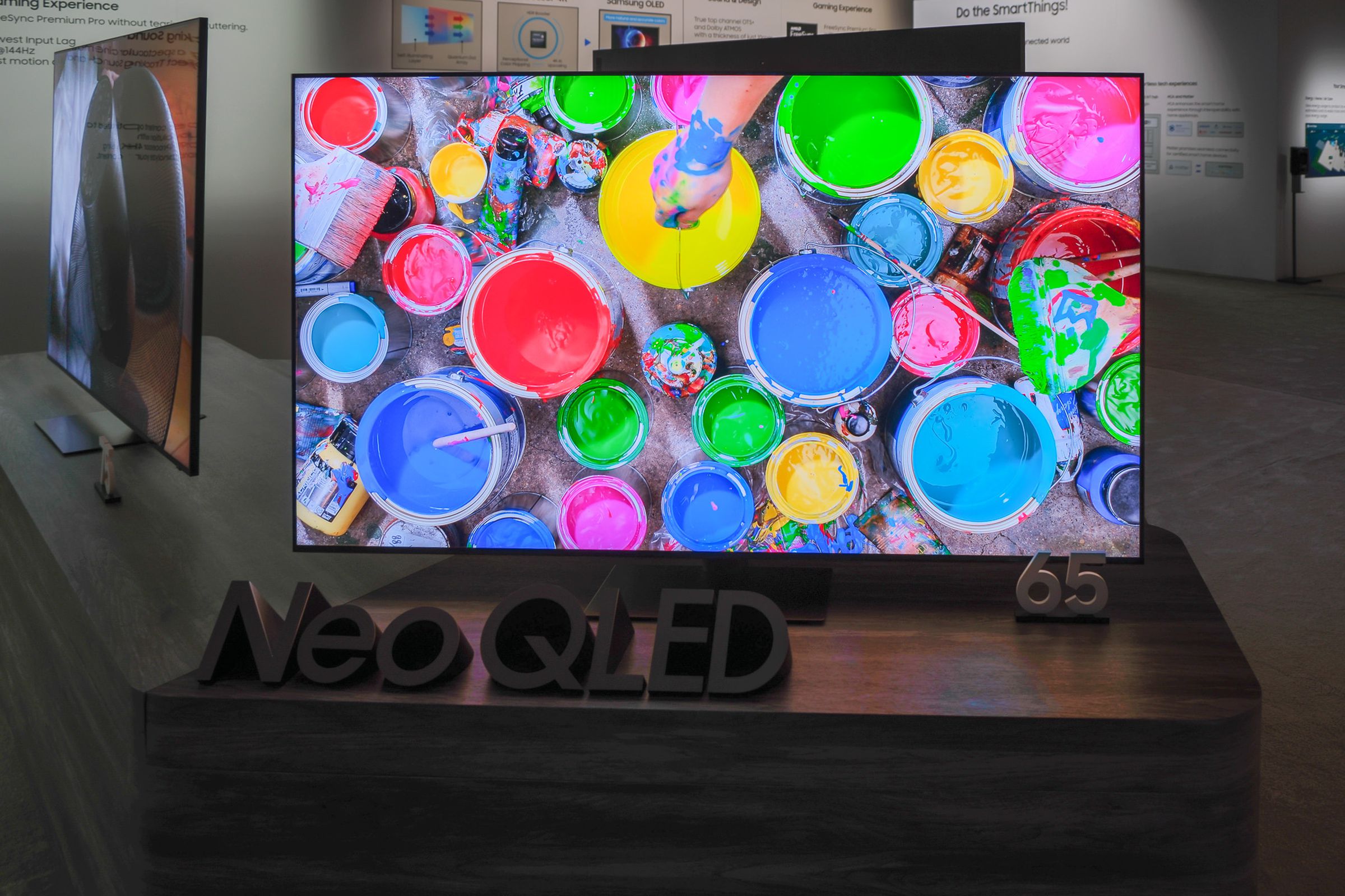 A photo of Samsung’s 2023 Neo QLED TV at CES 2023.