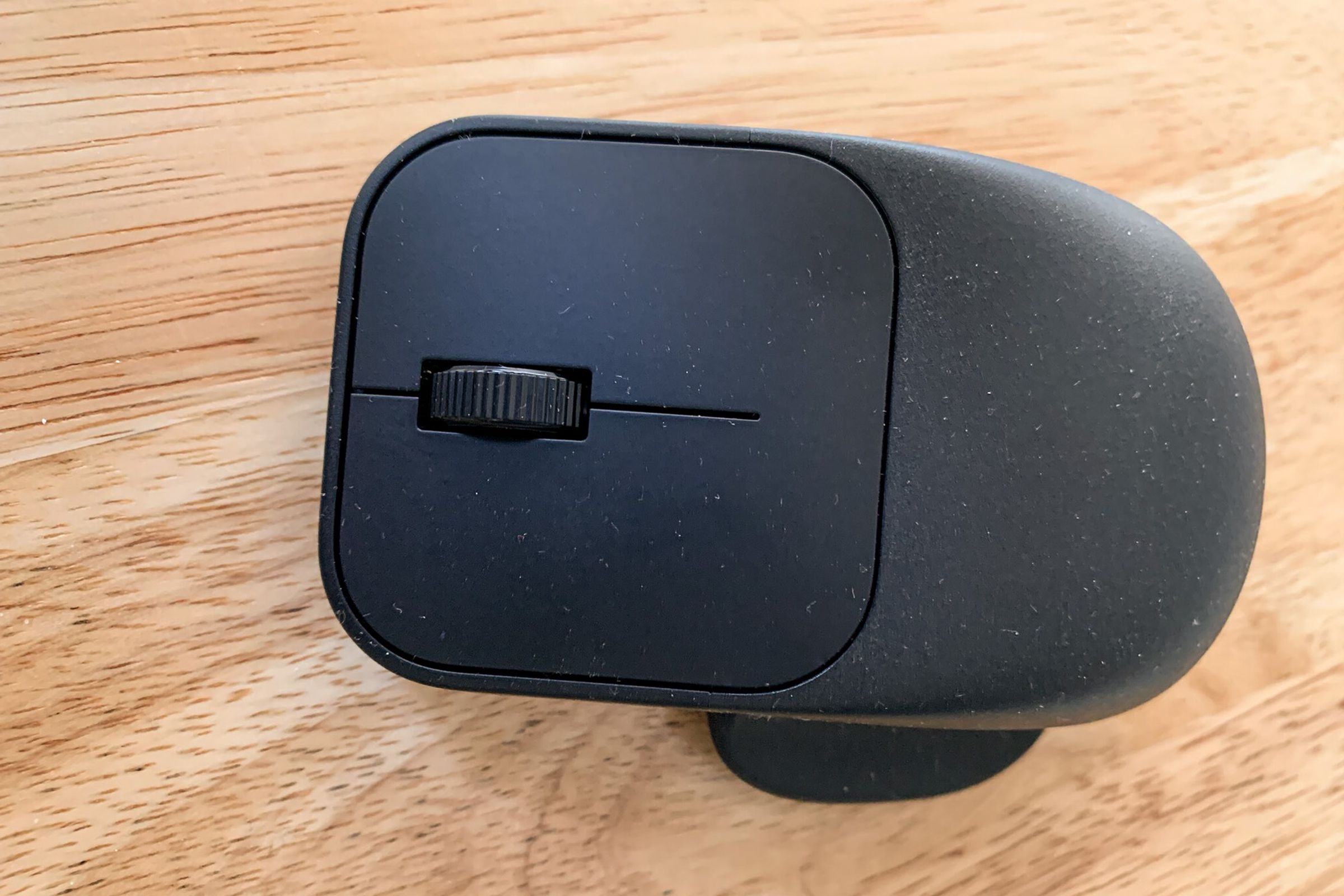 Close-up of the Microsoft Adaptive Mouse.