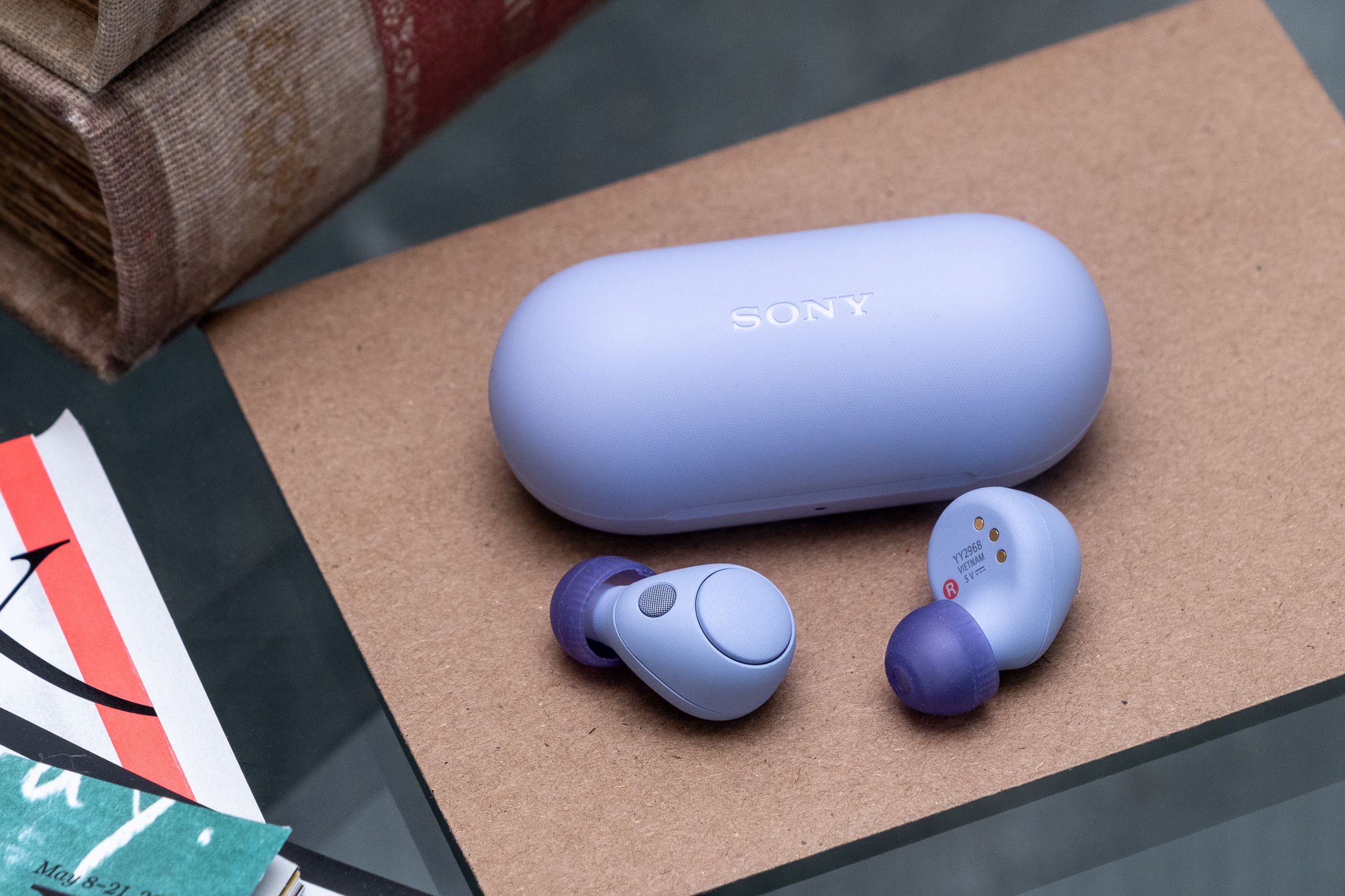 A photo of Sony’s C700N wireless earbuds.