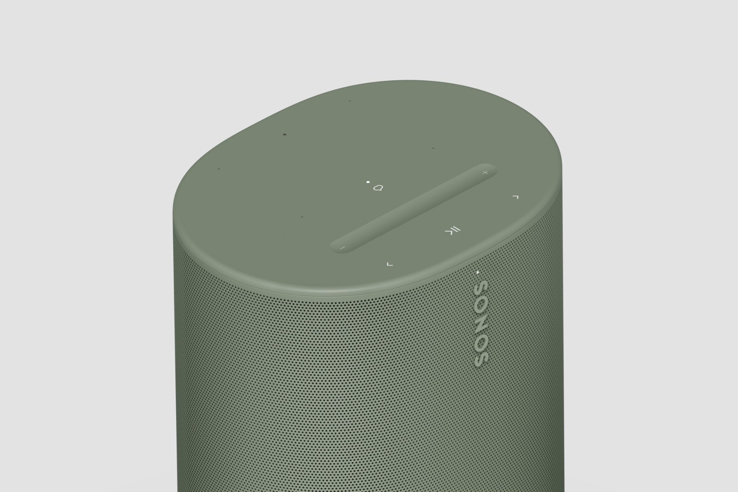 A marketing image showing the controls of Sonos’ Move 2 speaker.