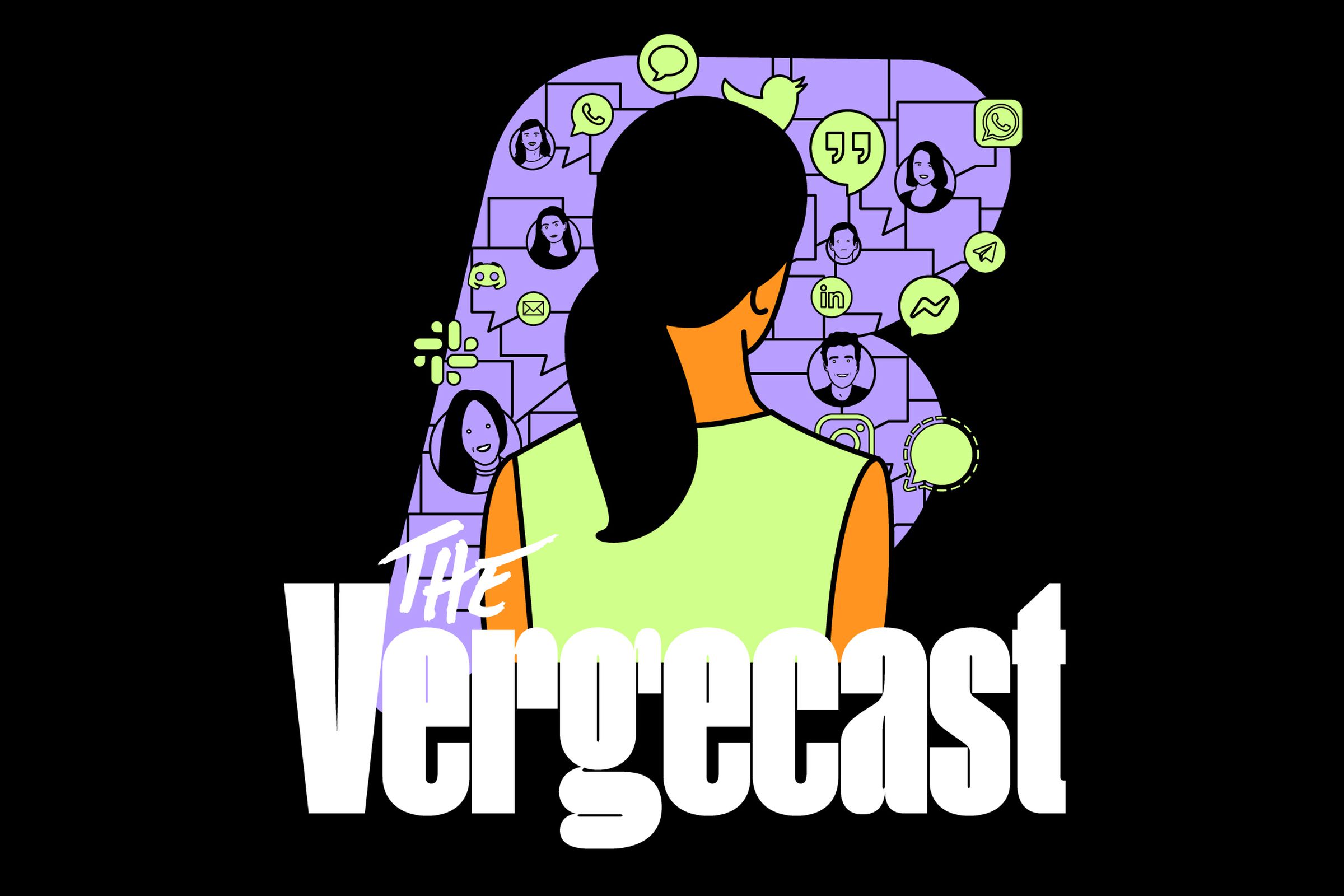 The Vergecast logo illustrated in front of a Beeper icon.