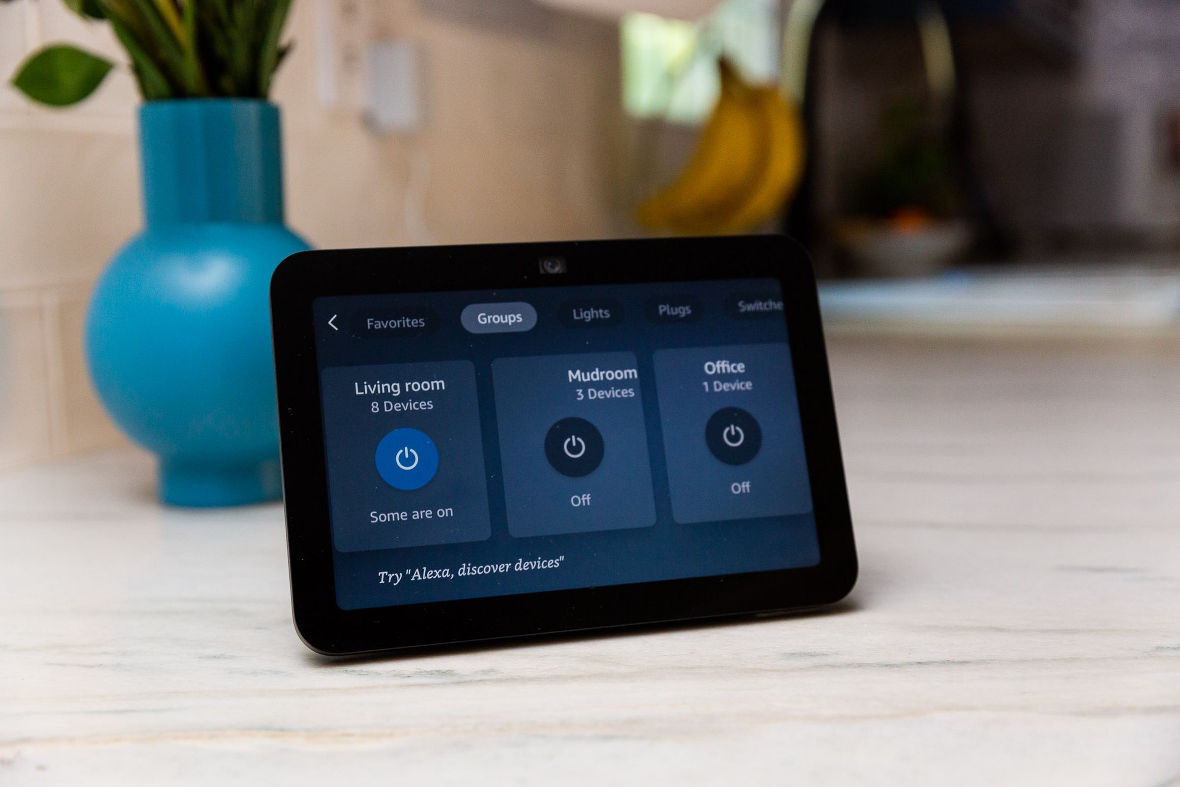 The Echo Show 8 smart home control panel is still limited; the widget is my preferred method for smart home control.