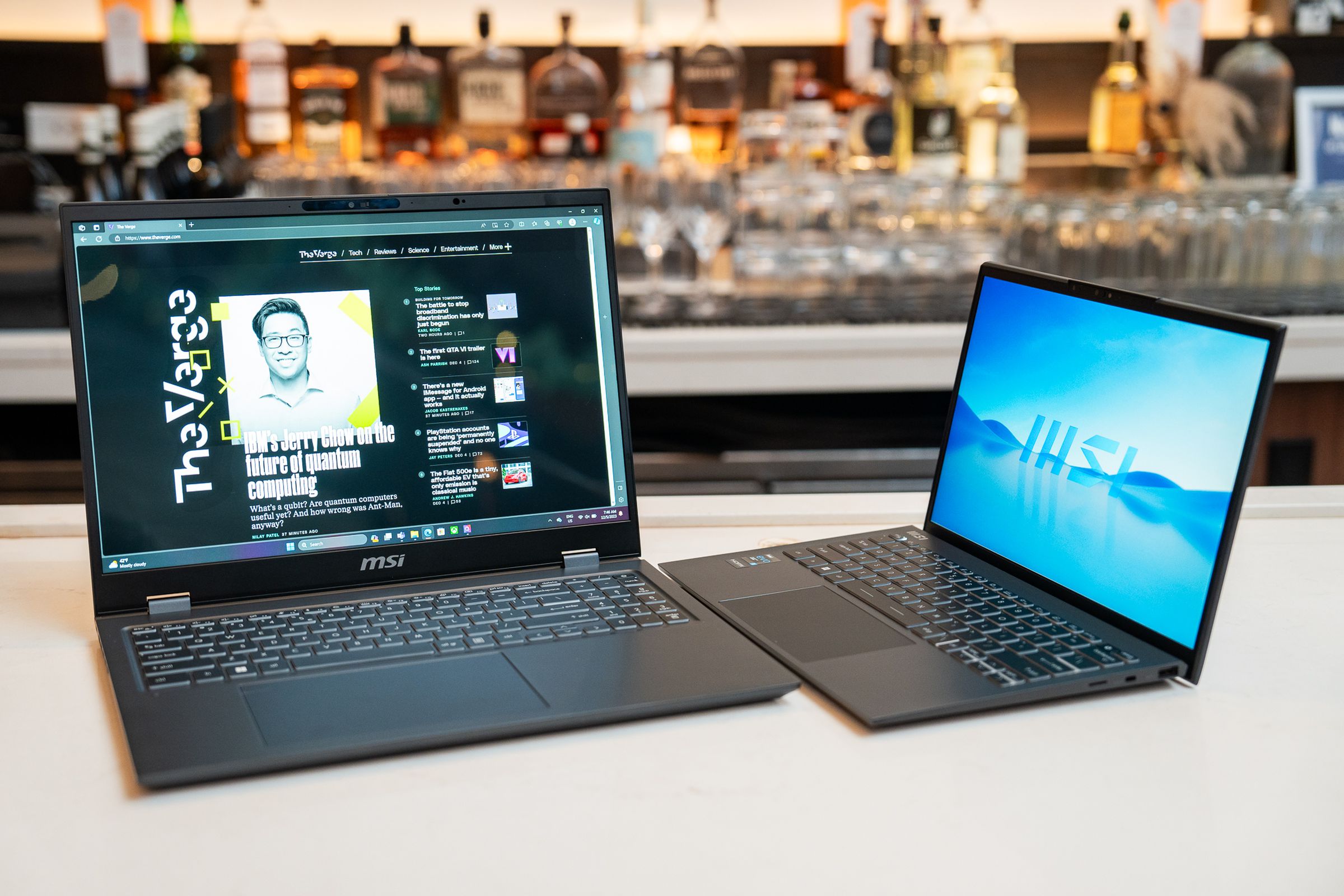 Two of the latest laptops running Intel’s Core Ultra chips.