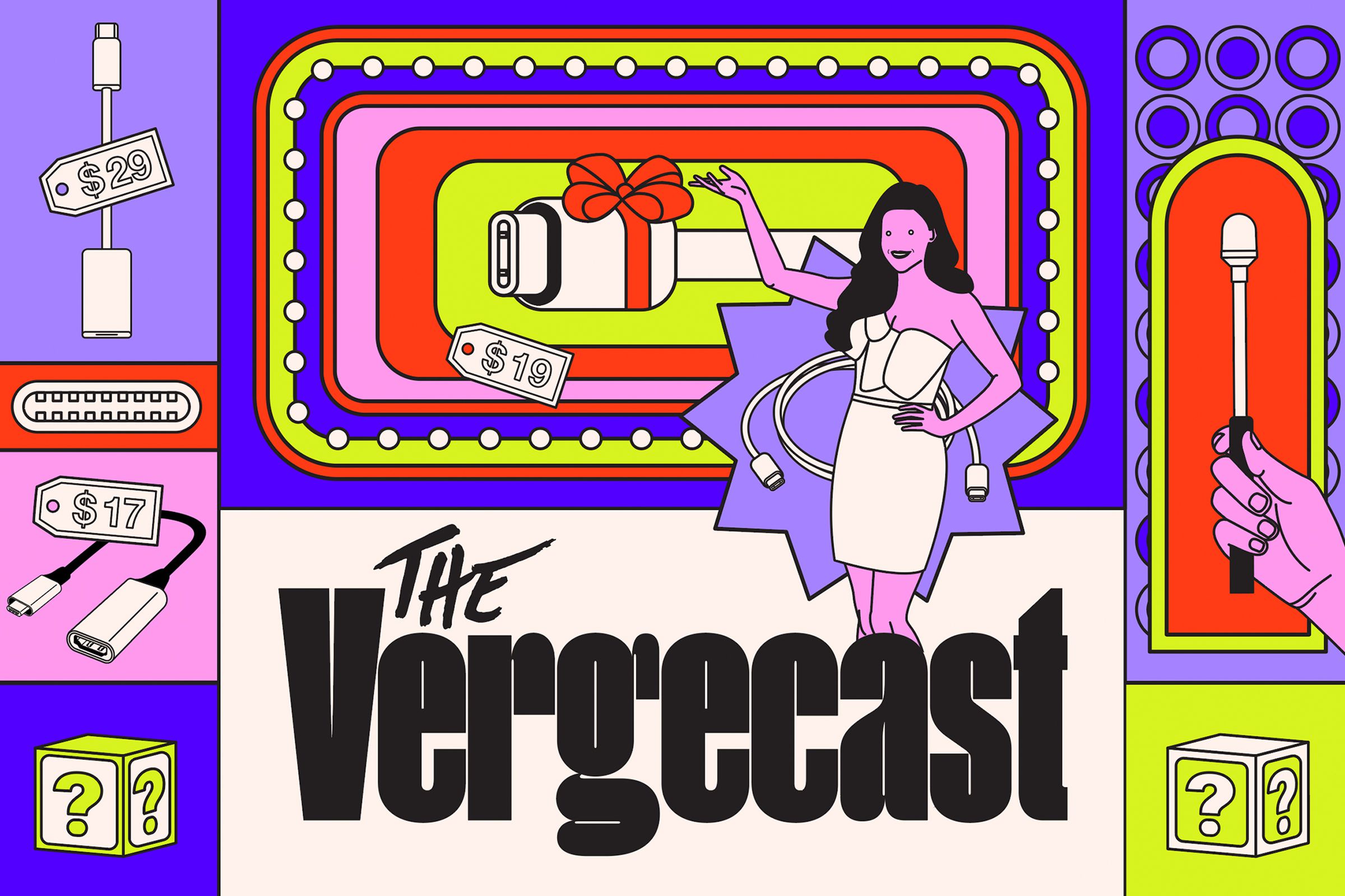 Graphic illustration for a special edition of The Vergecast.