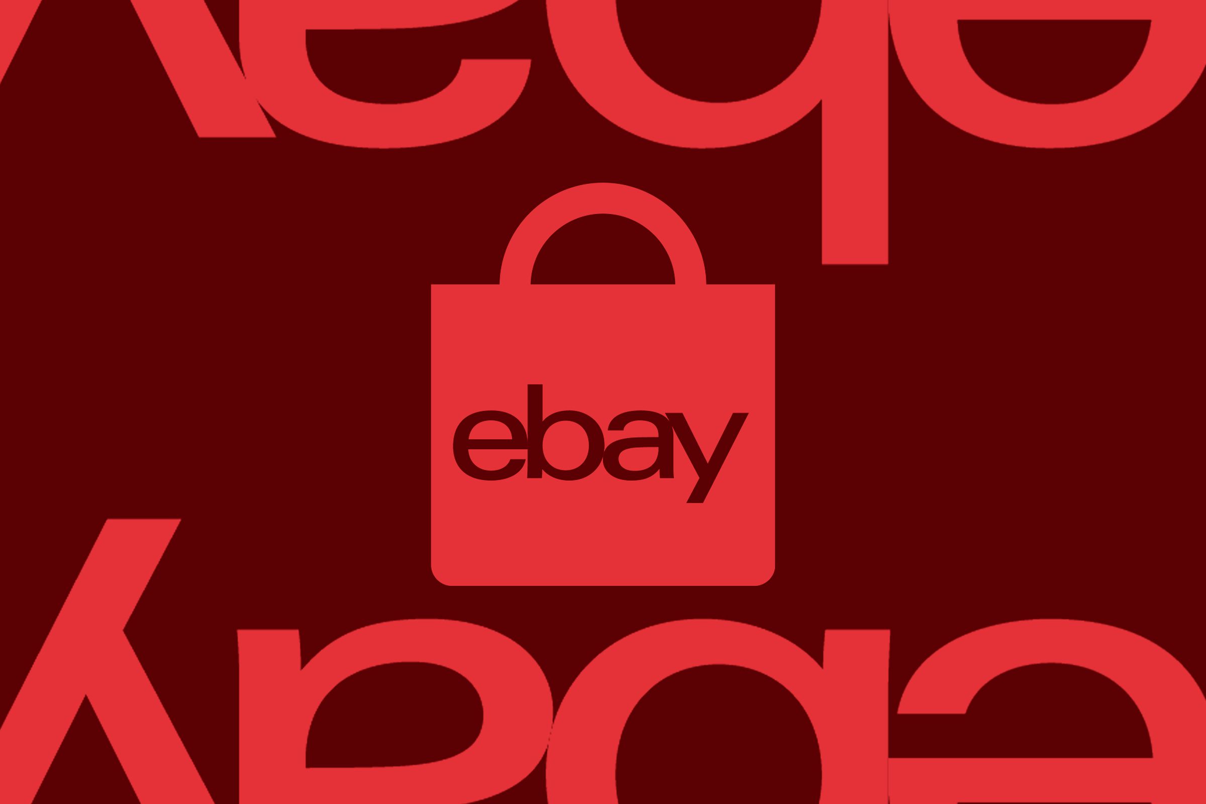 Illustration showing the Ebay logo.
