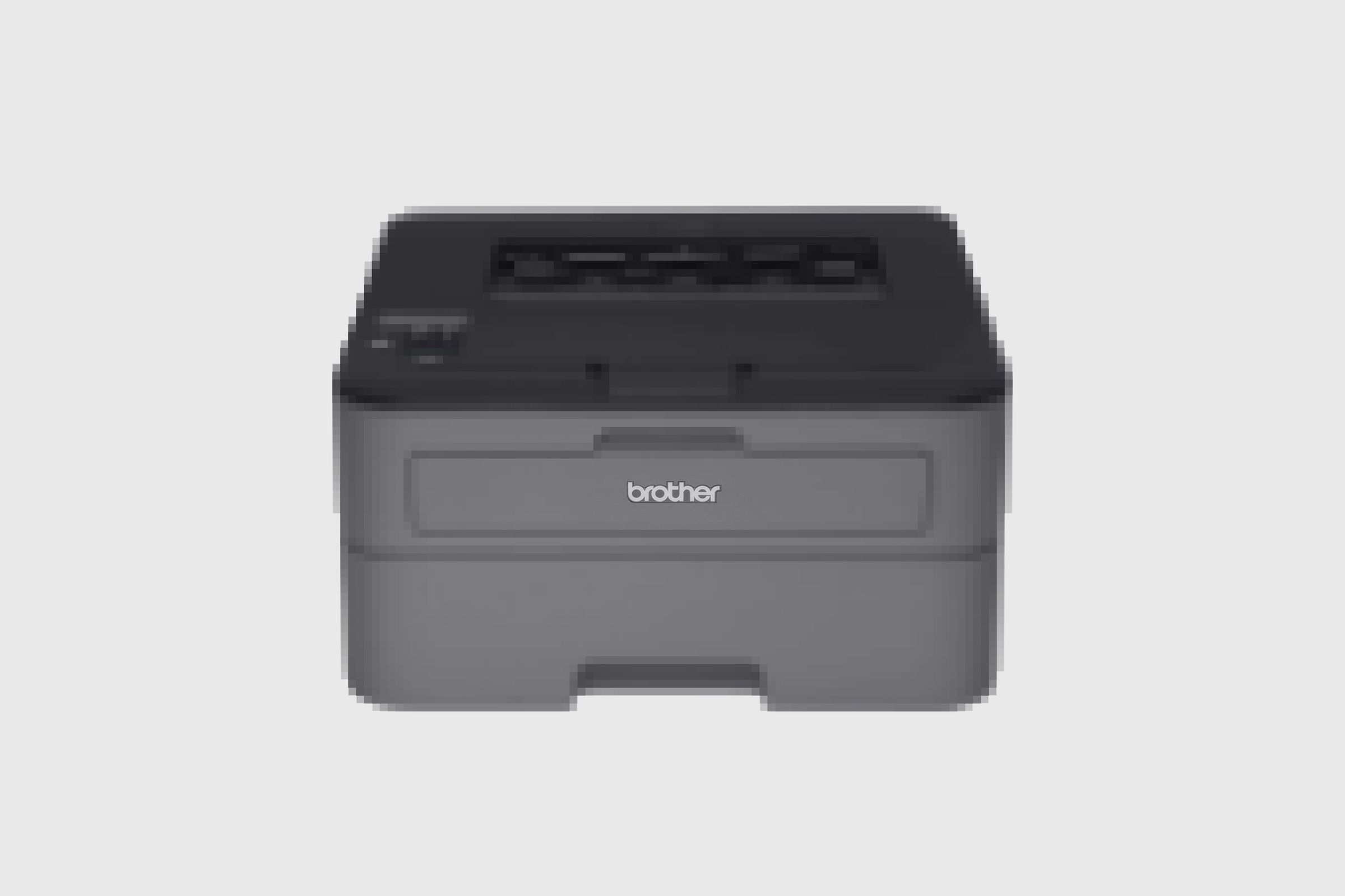 A blurry photo of a Brother laser printer.