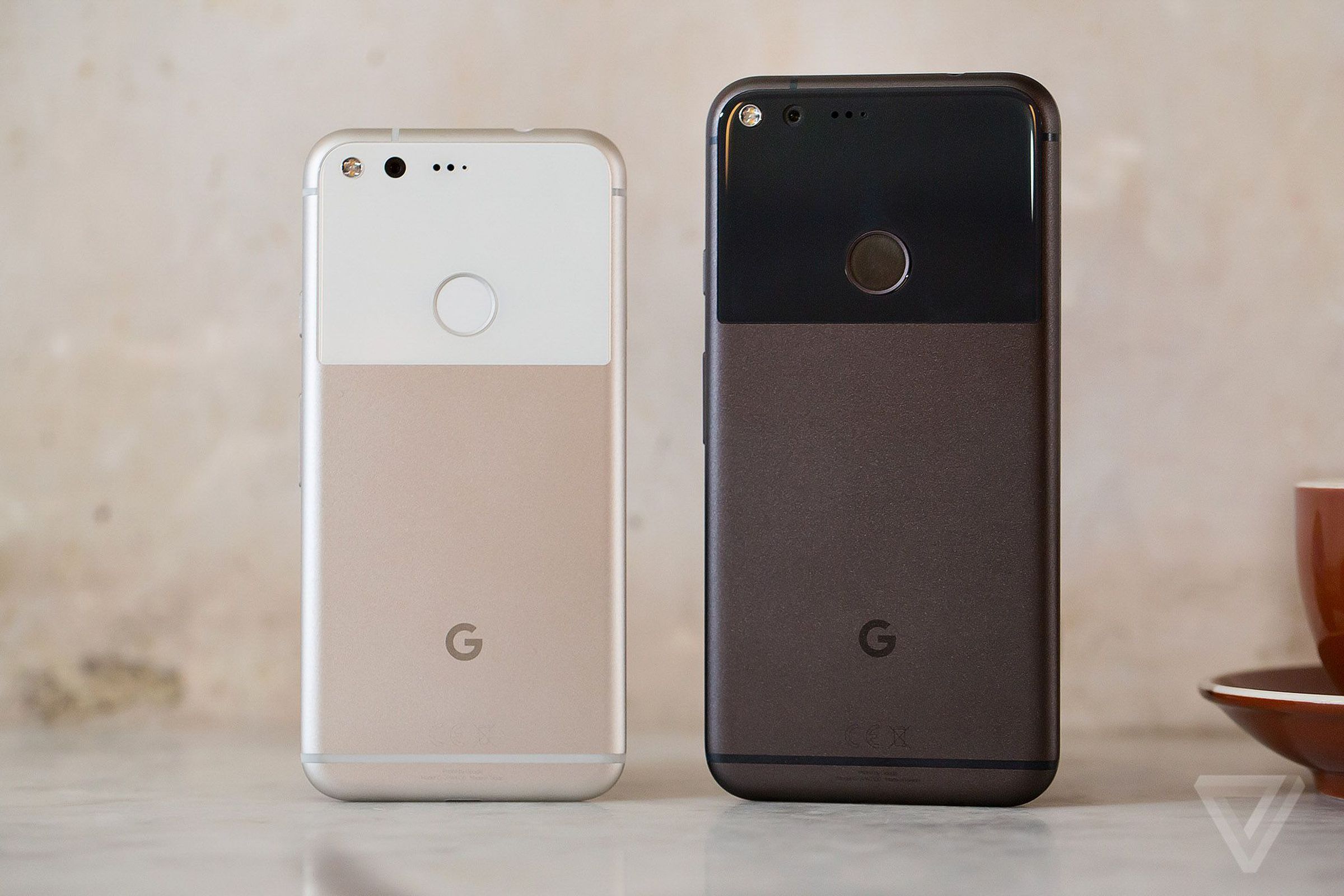 The 5.5-inch Pixel XL looped into this deal is the phone on the right.