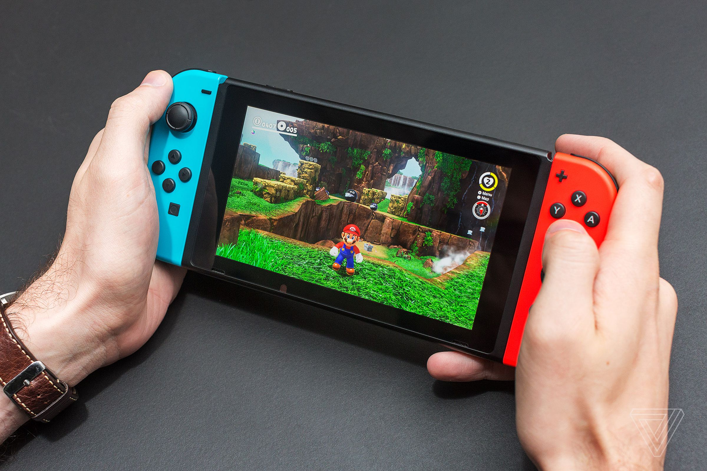 Today’s deal is on the standard Switch with neon blue and red Joy-Cons.