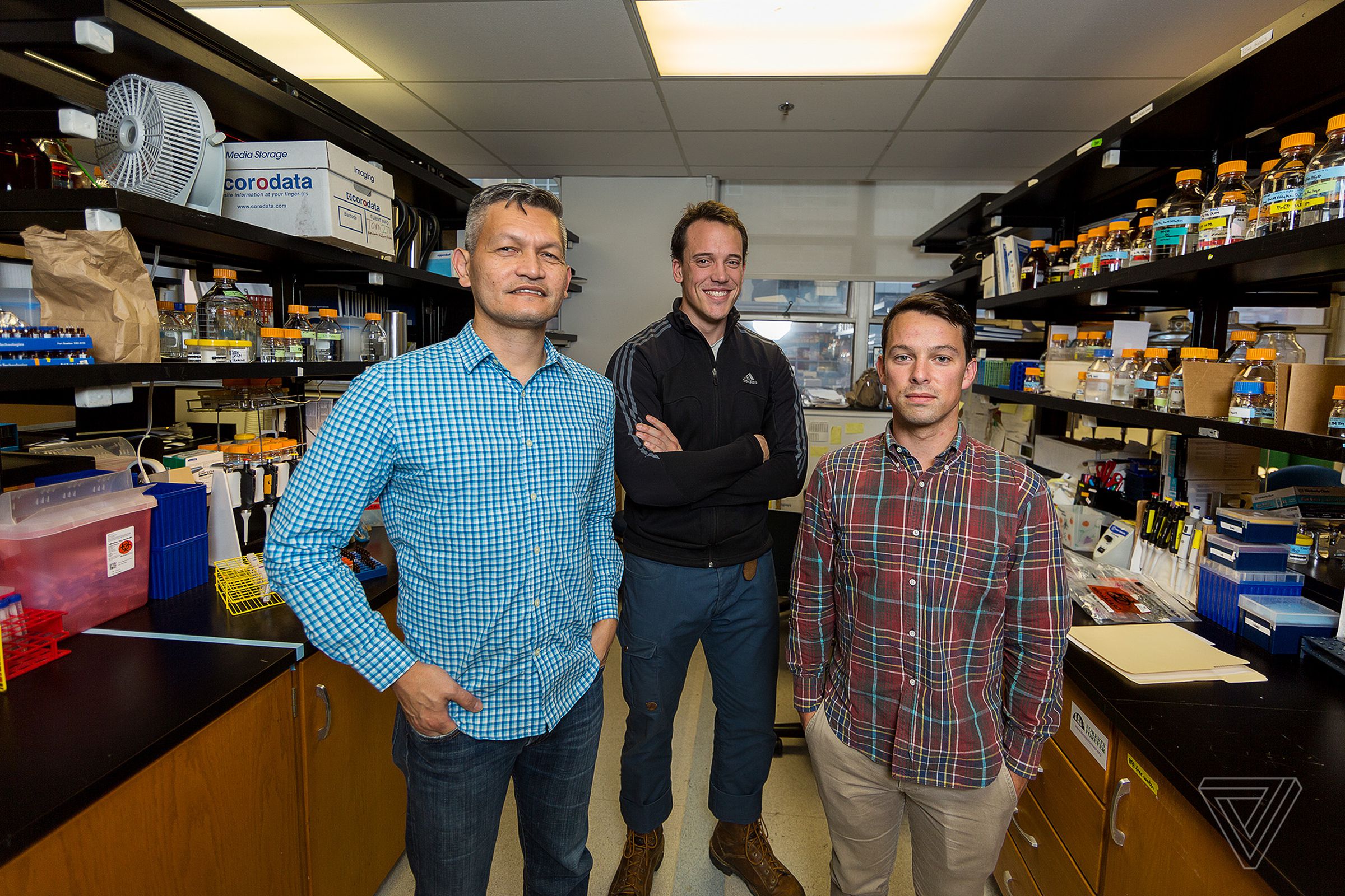 From left: toxicologist Roy Gerona, graduate student Axel Adams, and chemist Samuel Banister. These are key members of the team that works on identifying synthetic drugs.