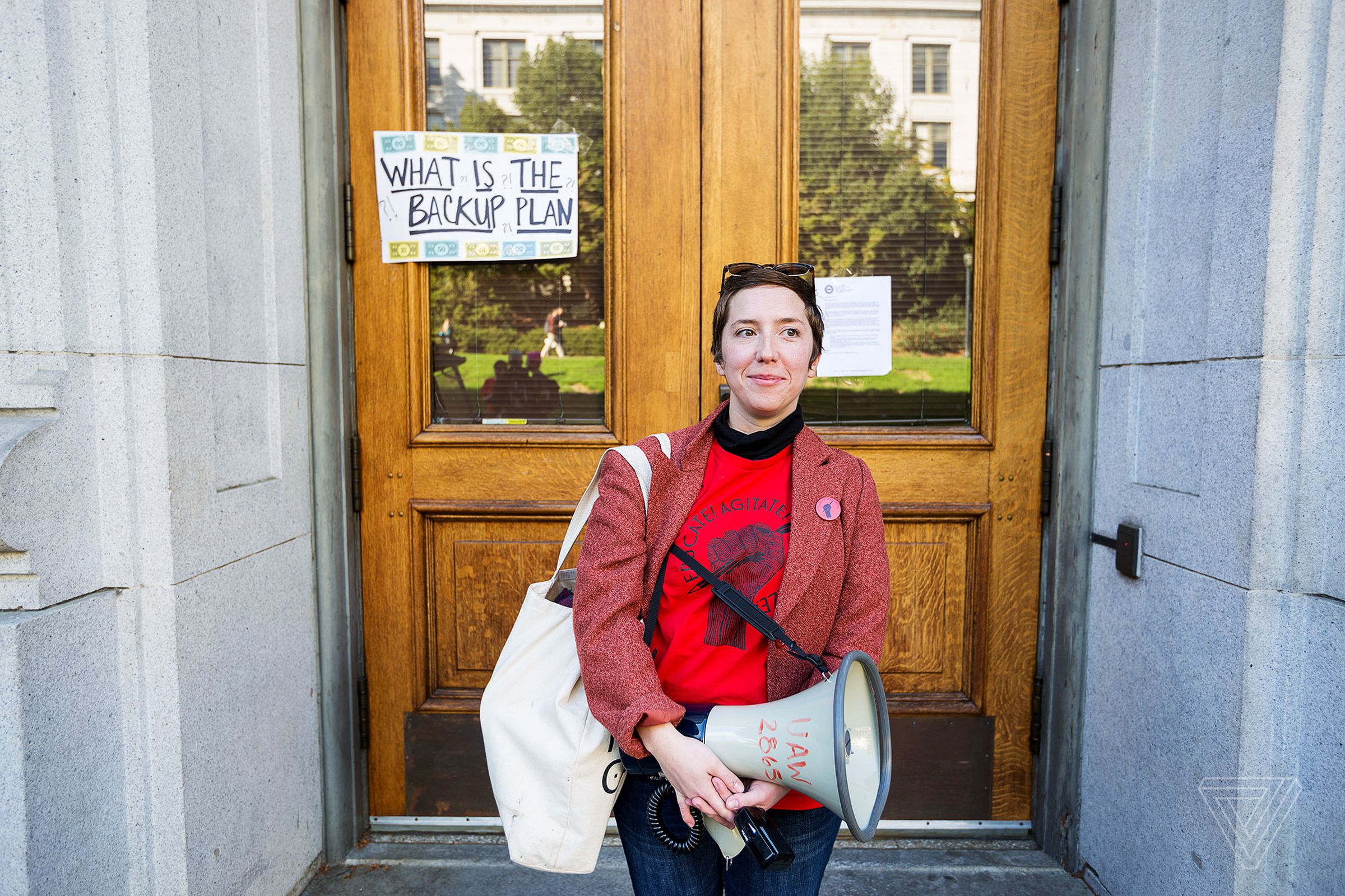 Margaret Mary Downey, PhD student and elected union rep at UC Berkeley.
