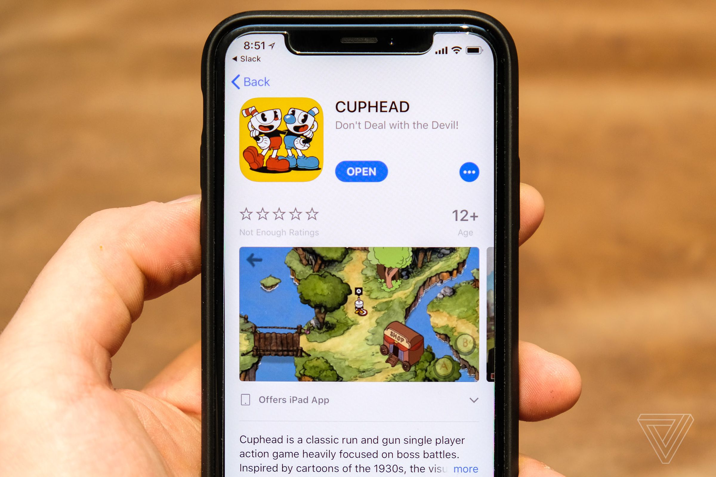 Fake Cuphead on iOS