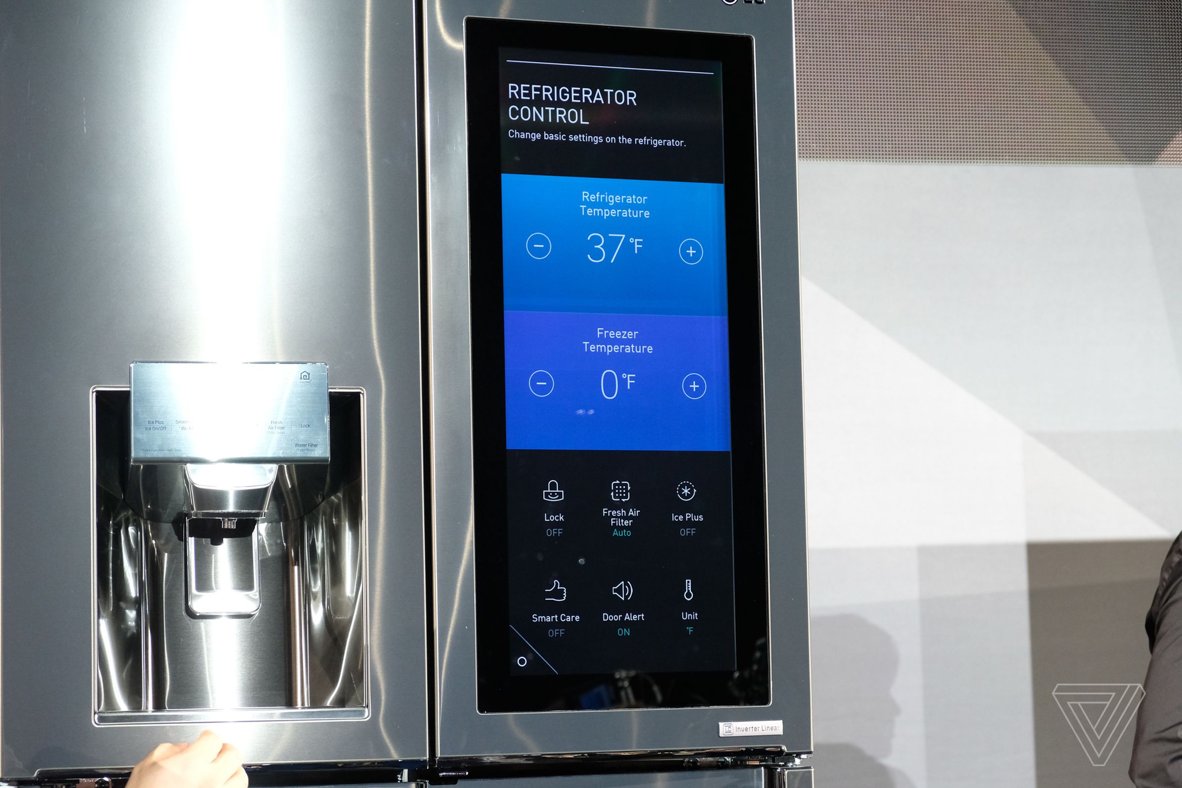 LG smart fridge with a huge touchscreen