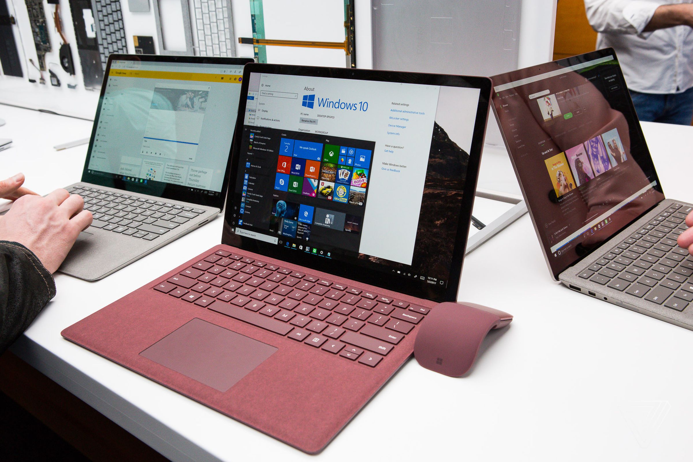 Microsoft's Surface Laptop runs Windows 10 S.