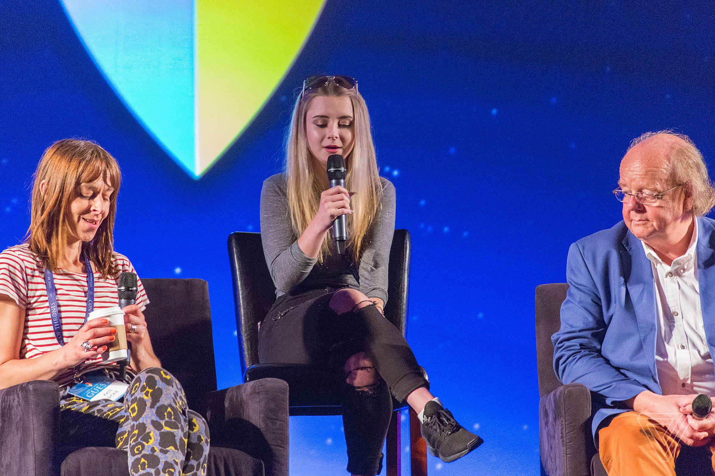 Kate Dickie, Kerry Ingram And Roger Ashton-Griffiths on the Dead Characters ‘ panel at Con of Thrones.