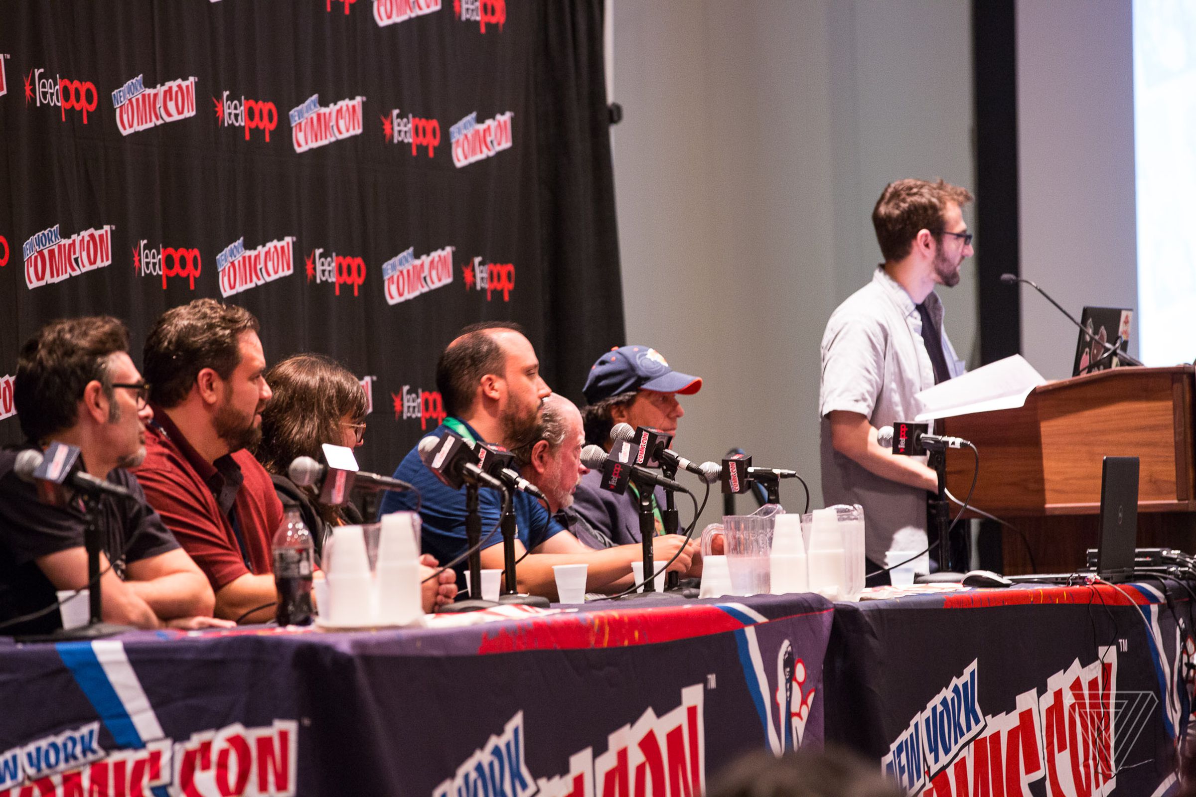 Panelists at the Archie Comics: Riverdale Revealed panel at the New York Comic Con 2017.