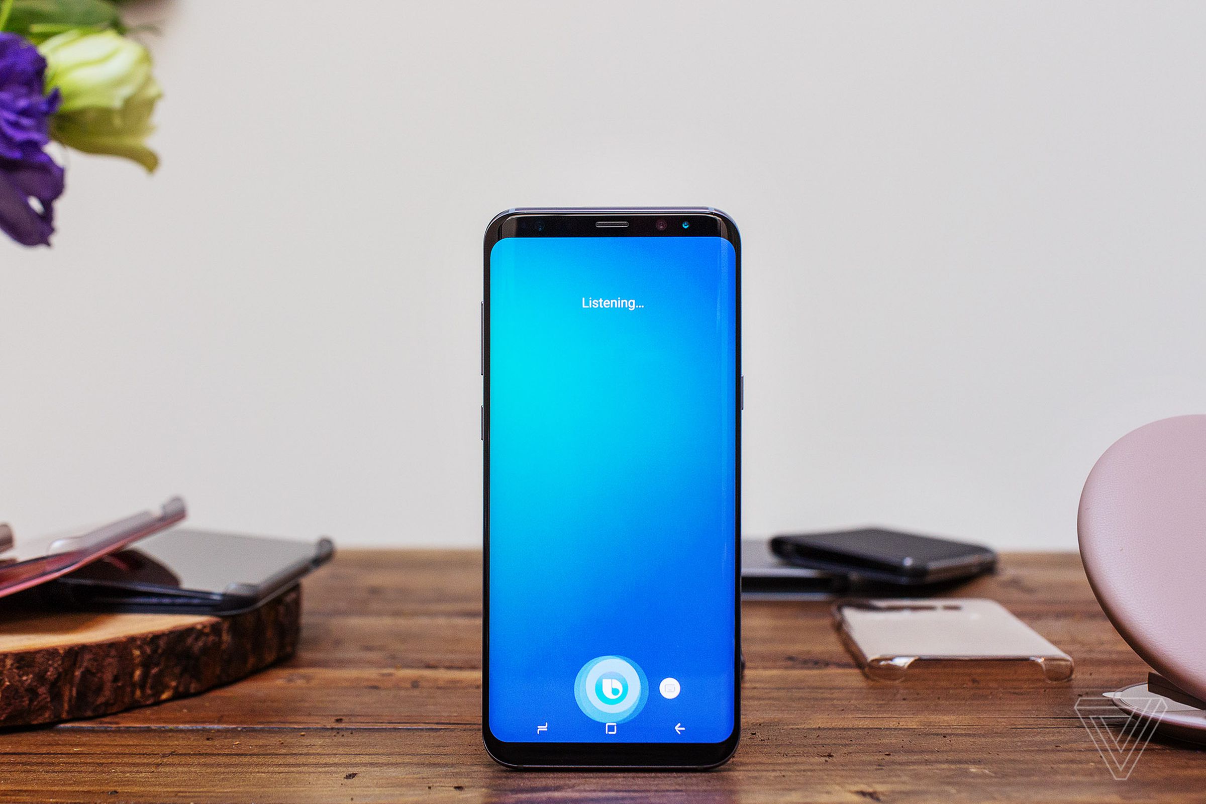 Samsung’s Bixby assistant on the S8.