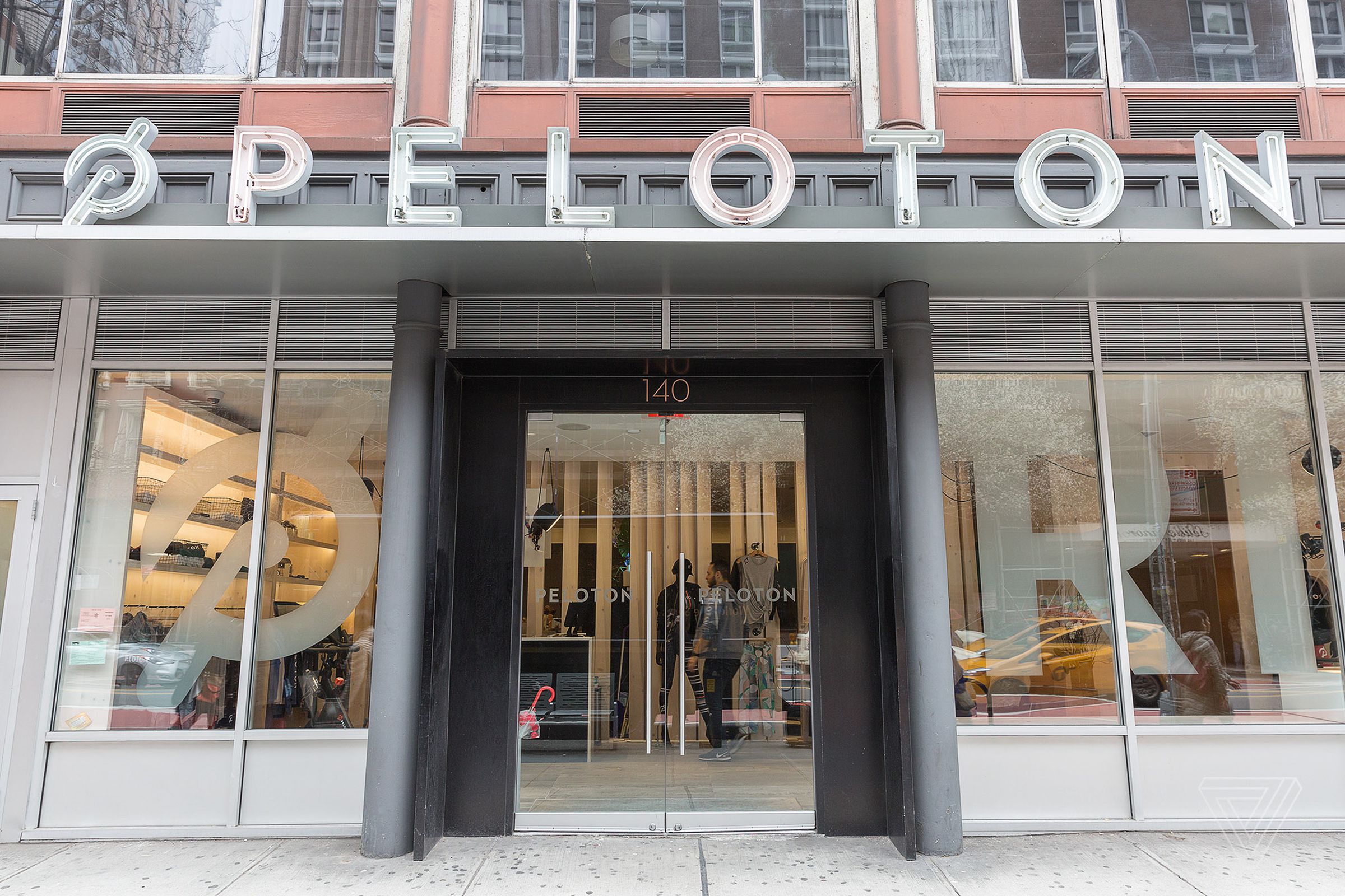 The Peloton studio in New York City, where all of the live videos are streamed from.