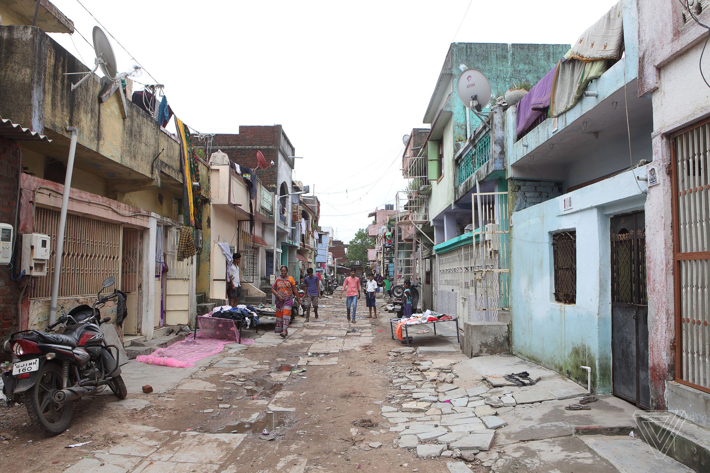 A neighborhood on the northern edge of Ahmedabad.