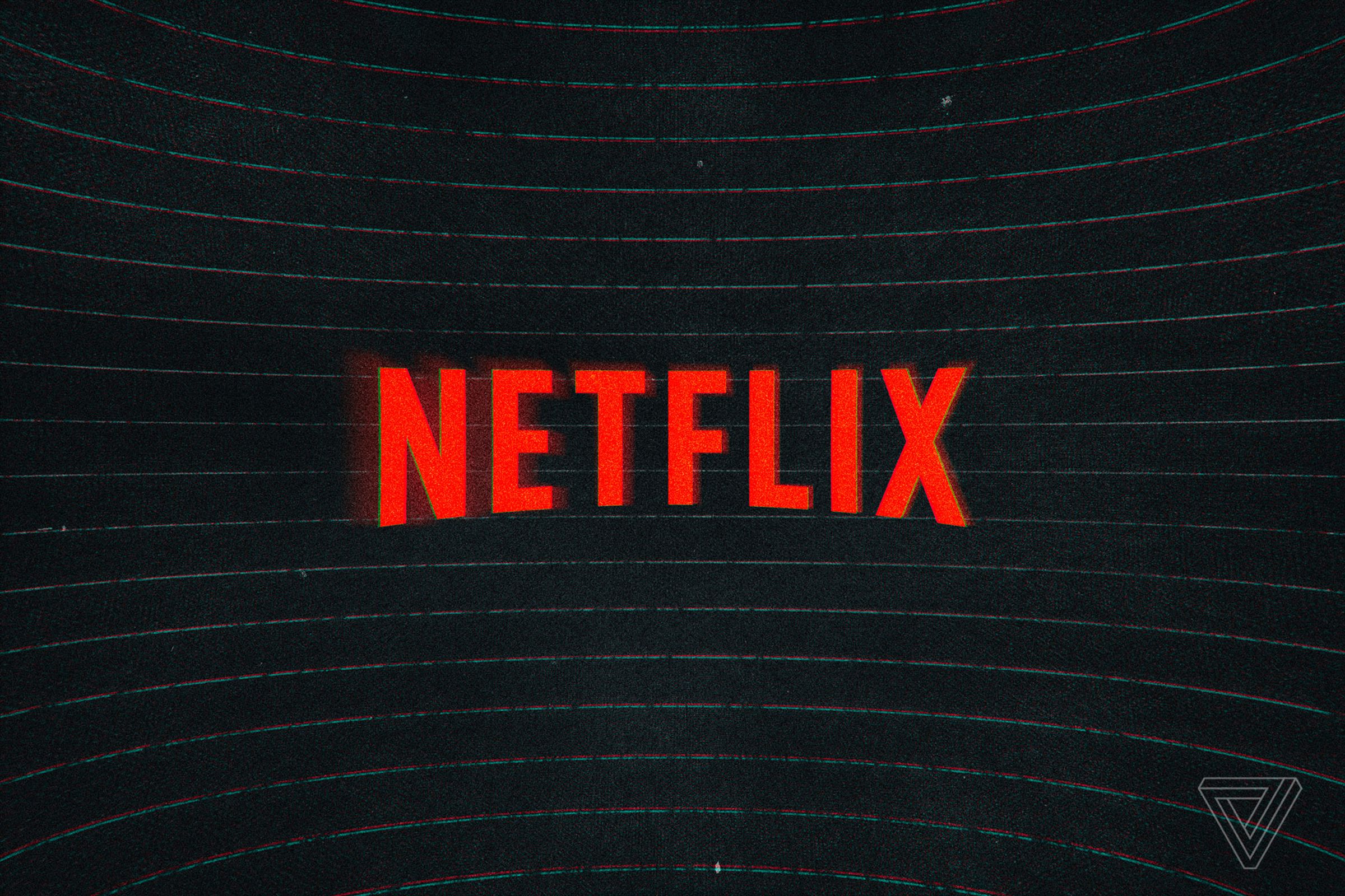 Netflix logo against a black backdrop