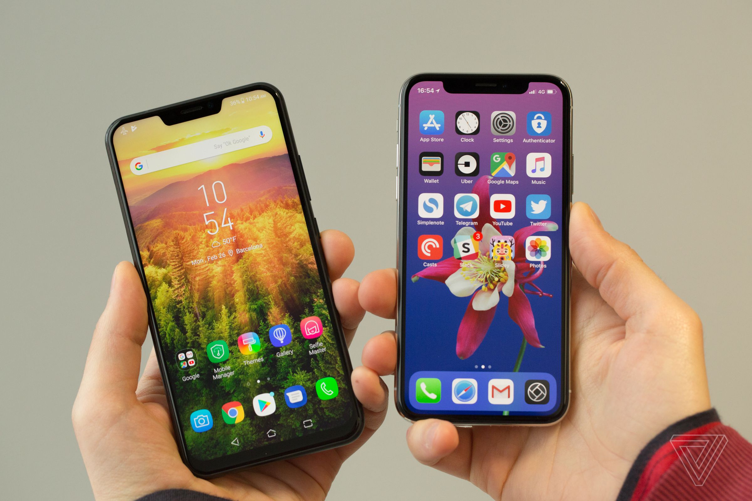 Asus Zenfone 5 and Apple iPhone X