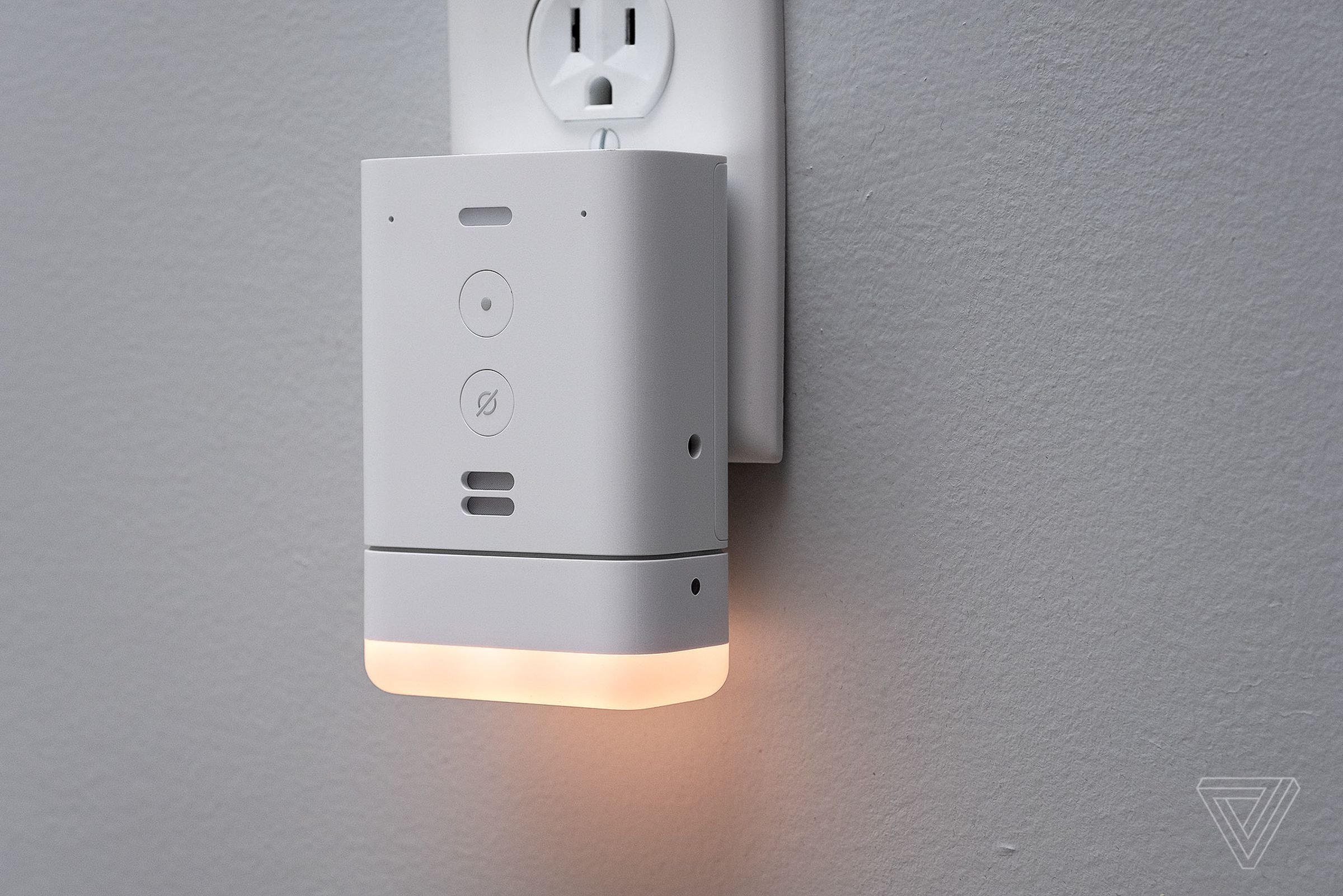 The Echo Flex has a USB port on the bottom that can charge a phone or power add-on modules, such as a night light. It can also plug into larger speakers via a 3.5mm cable.