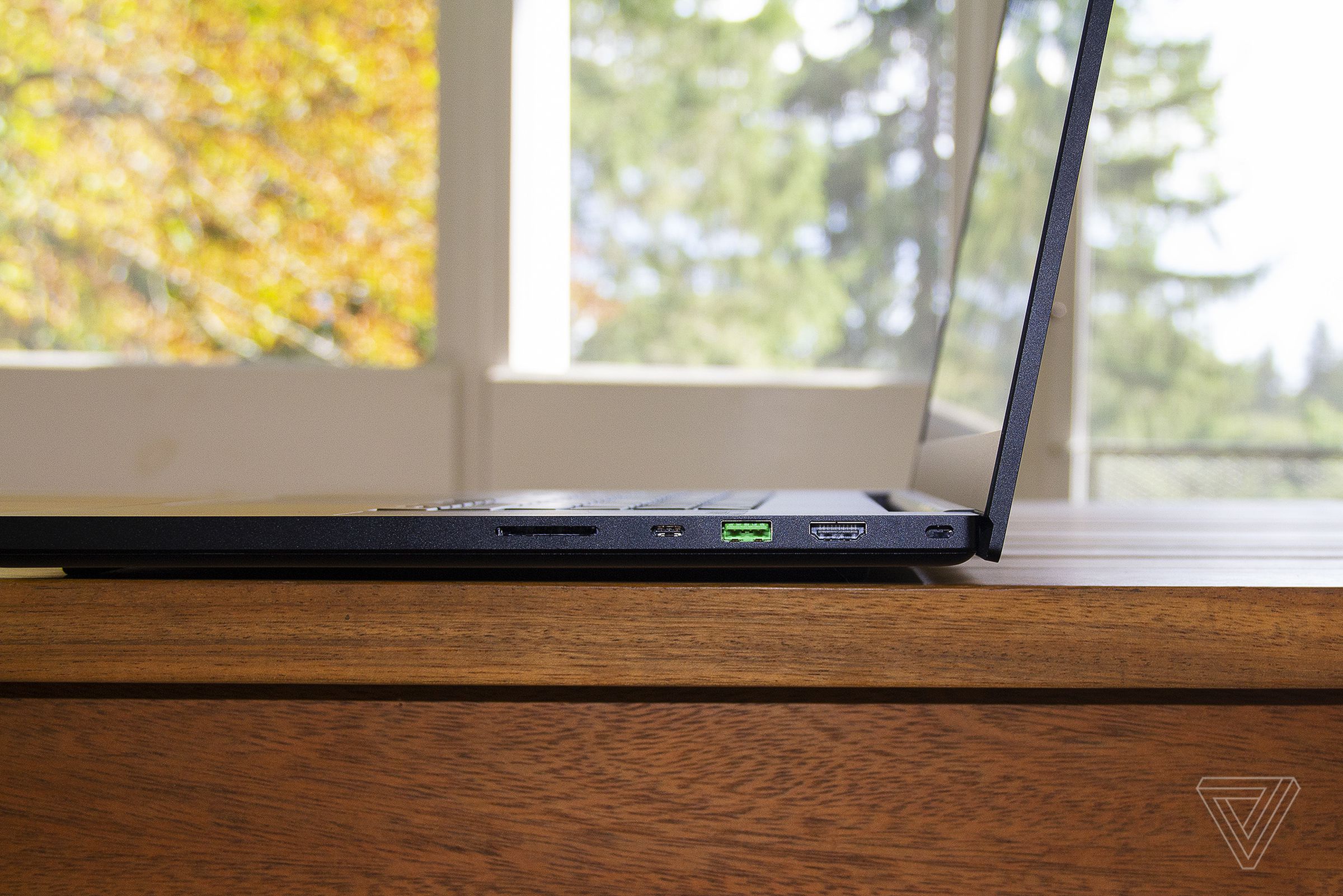 The Razer Blade Pro 17 from the right side.