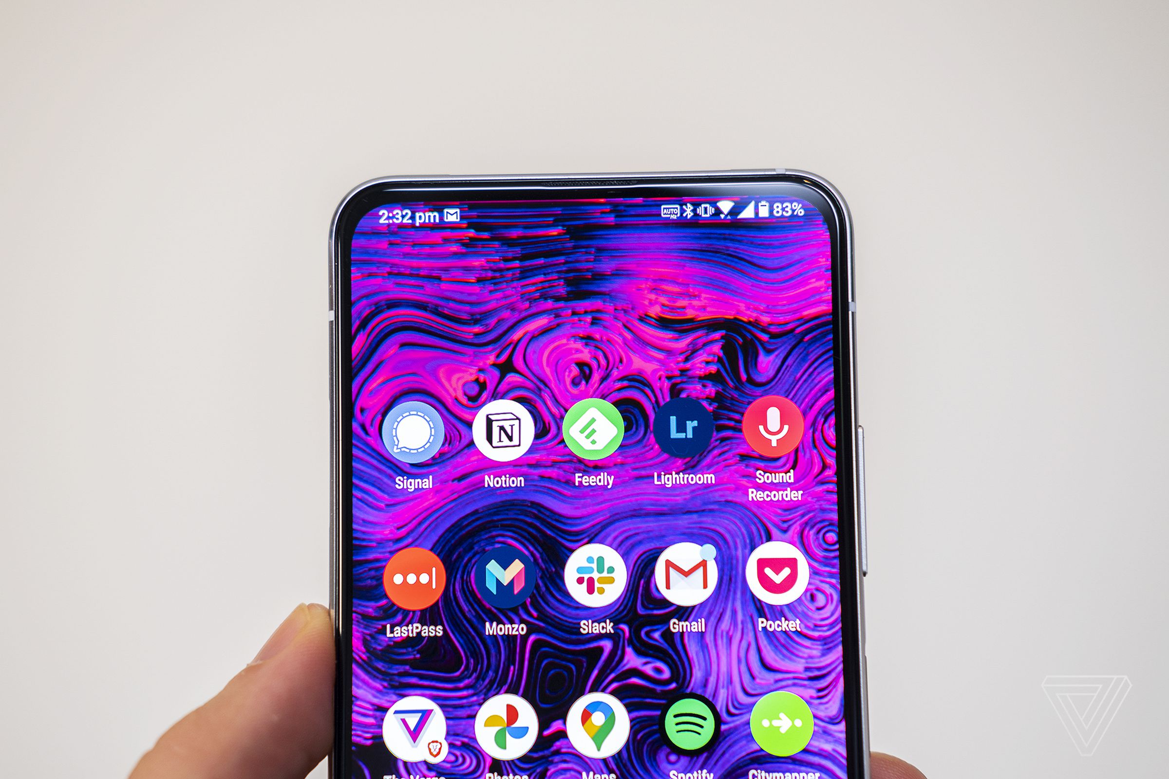 Flipping cameras means no display notch or hole-punch cutout for a selfie camera.