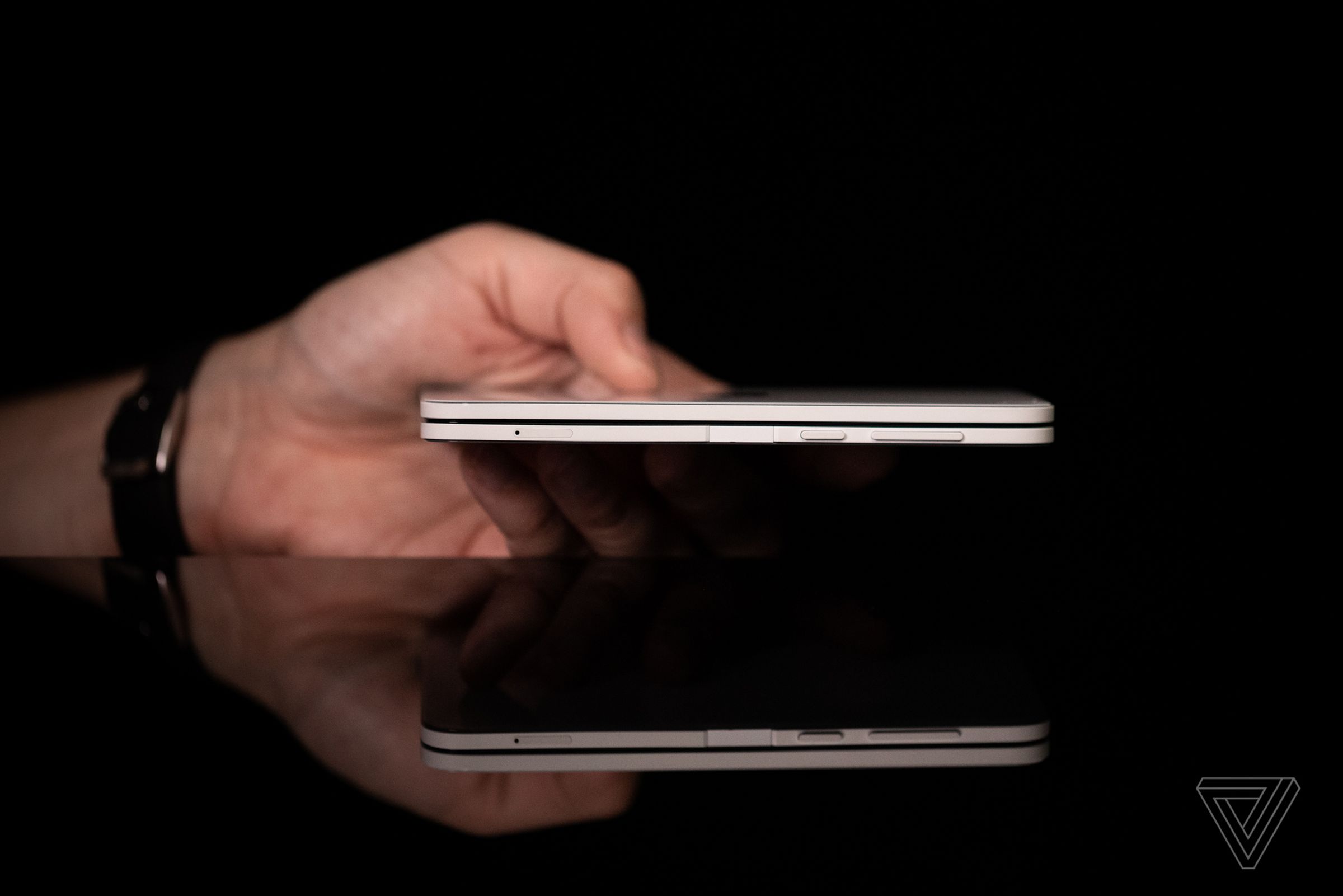 When closed, the Surface Duo is less than 10mm thick