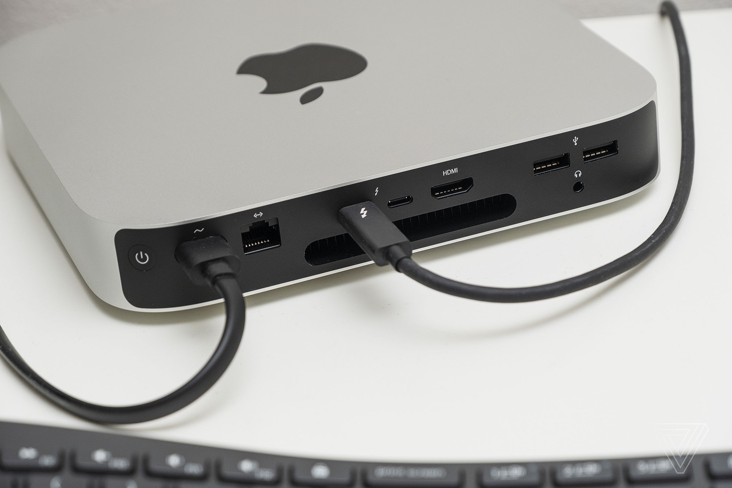 The M1 Mac mini loses two USB-C ports compared to the Intel model, which has four.