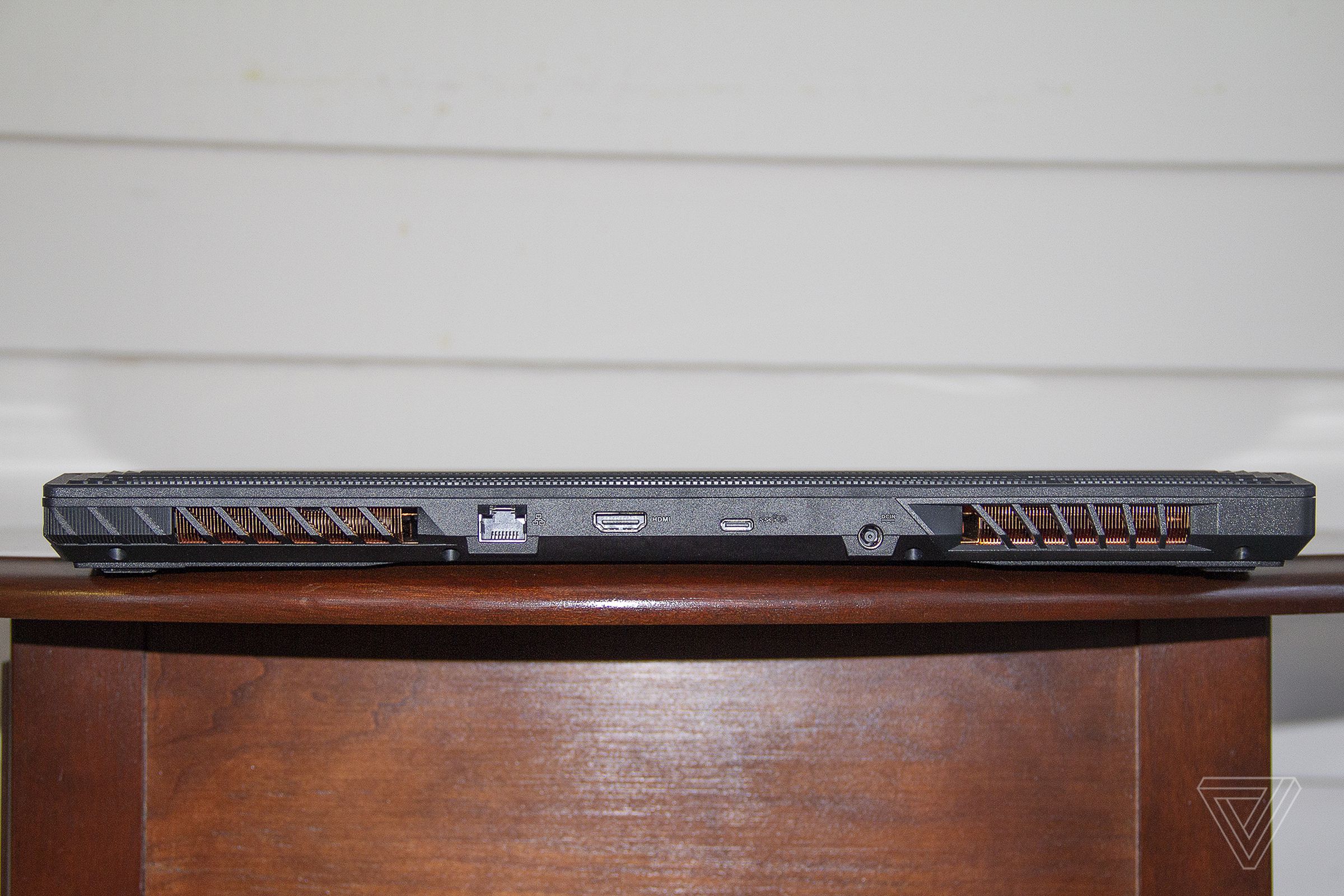 The Asus ROG Strix Scar 15 from the back.