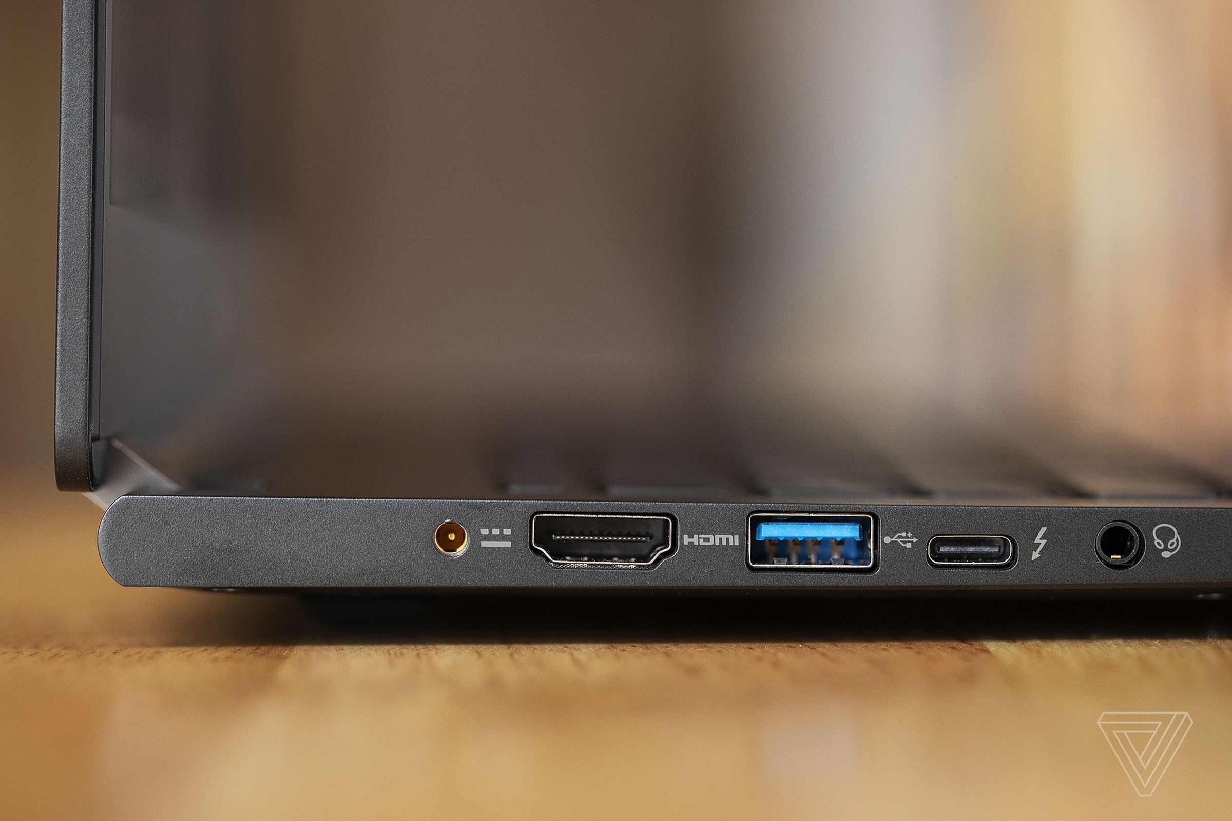 The ports on the left side of the Acer Travelmate P6.