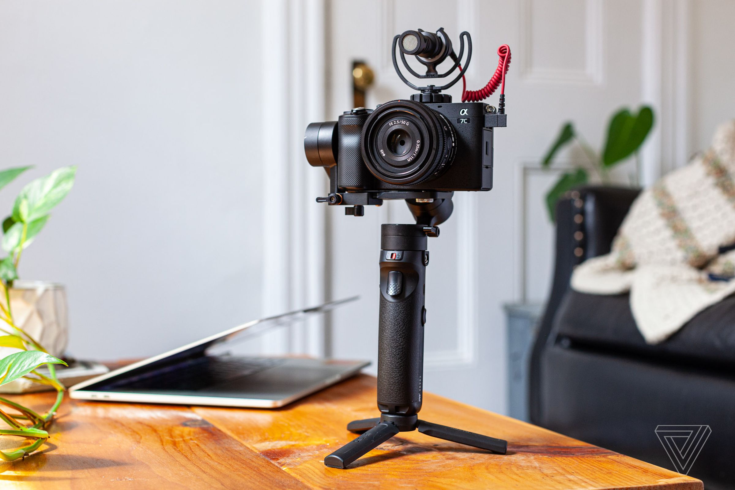 The Zhiyun Crane M2 is rated for cameras up to 720g (1.58lb).