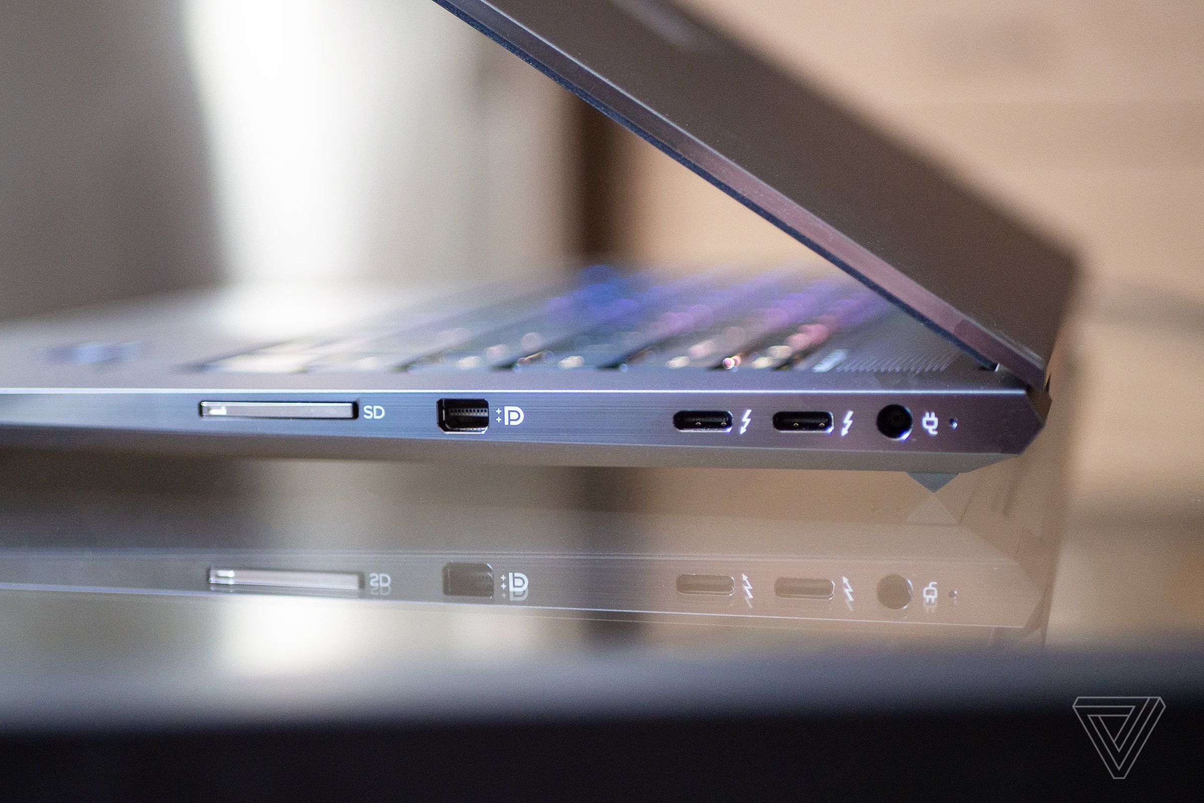 Best Video Editing Laptop 2023: HP ZBook Studio G8 half open seen from the left side.