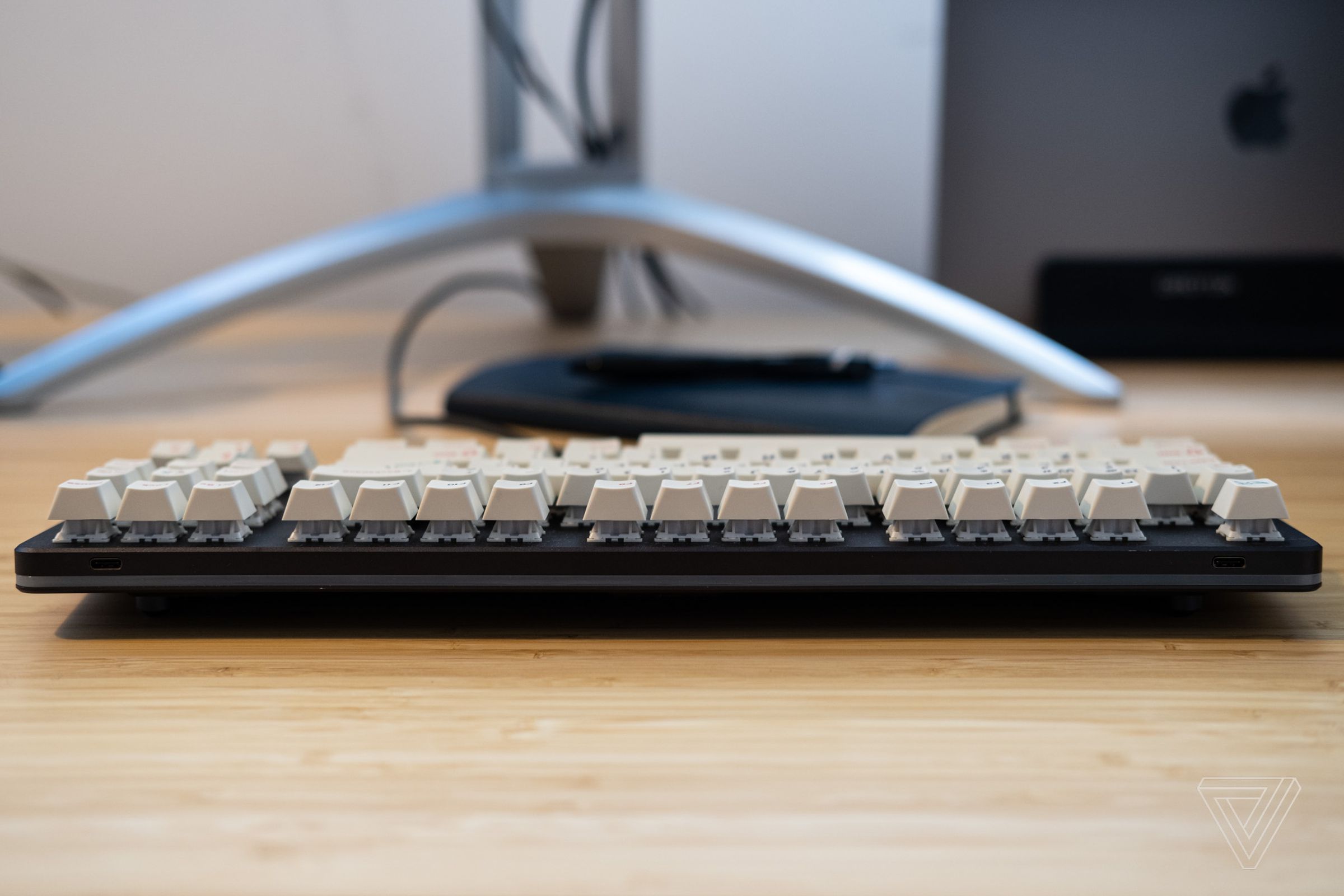 Two USB-C ports can be found on top of the keyboard.
