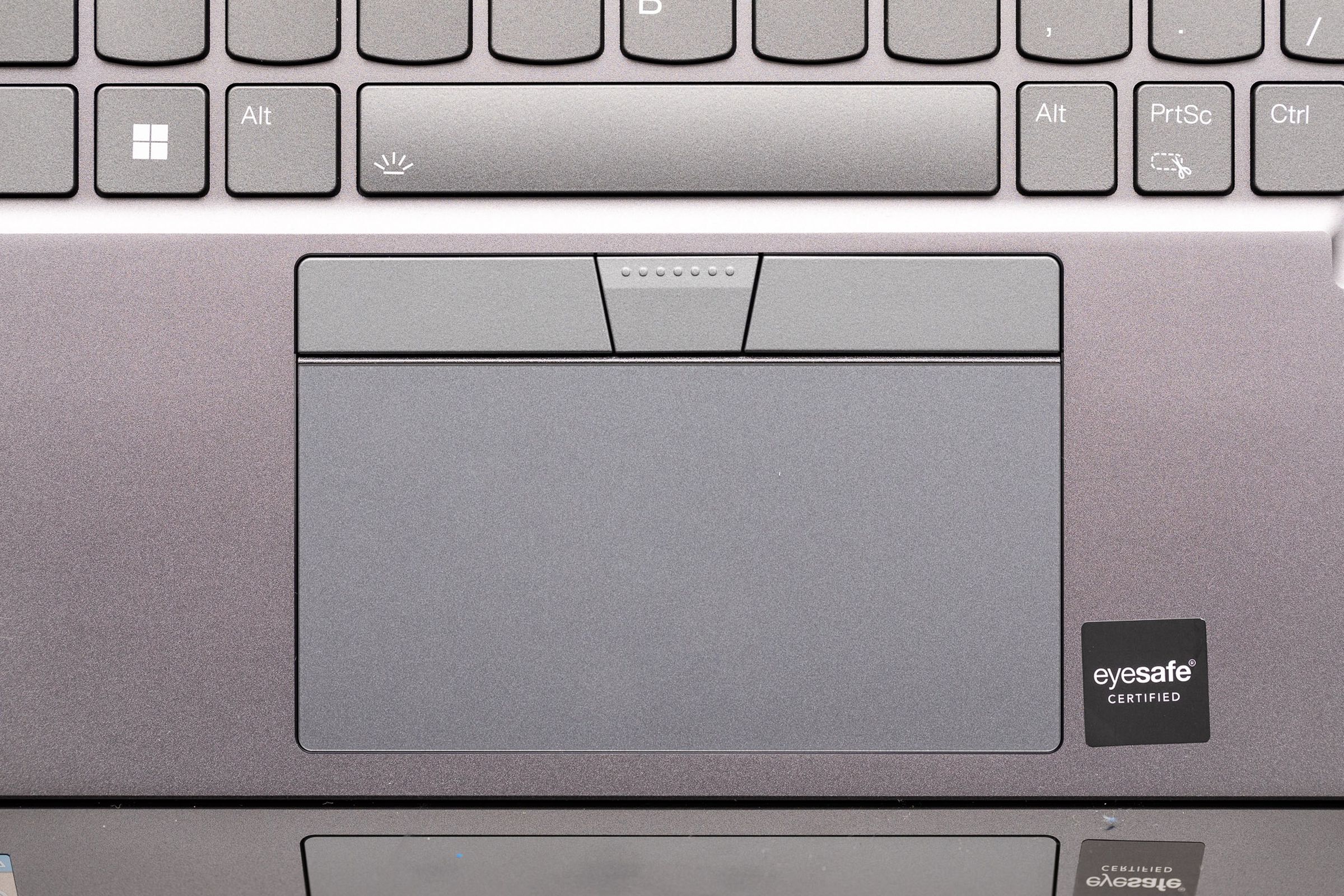 The touchpad on the Lenovo ThinkPad X1 Yoga Gen 7.