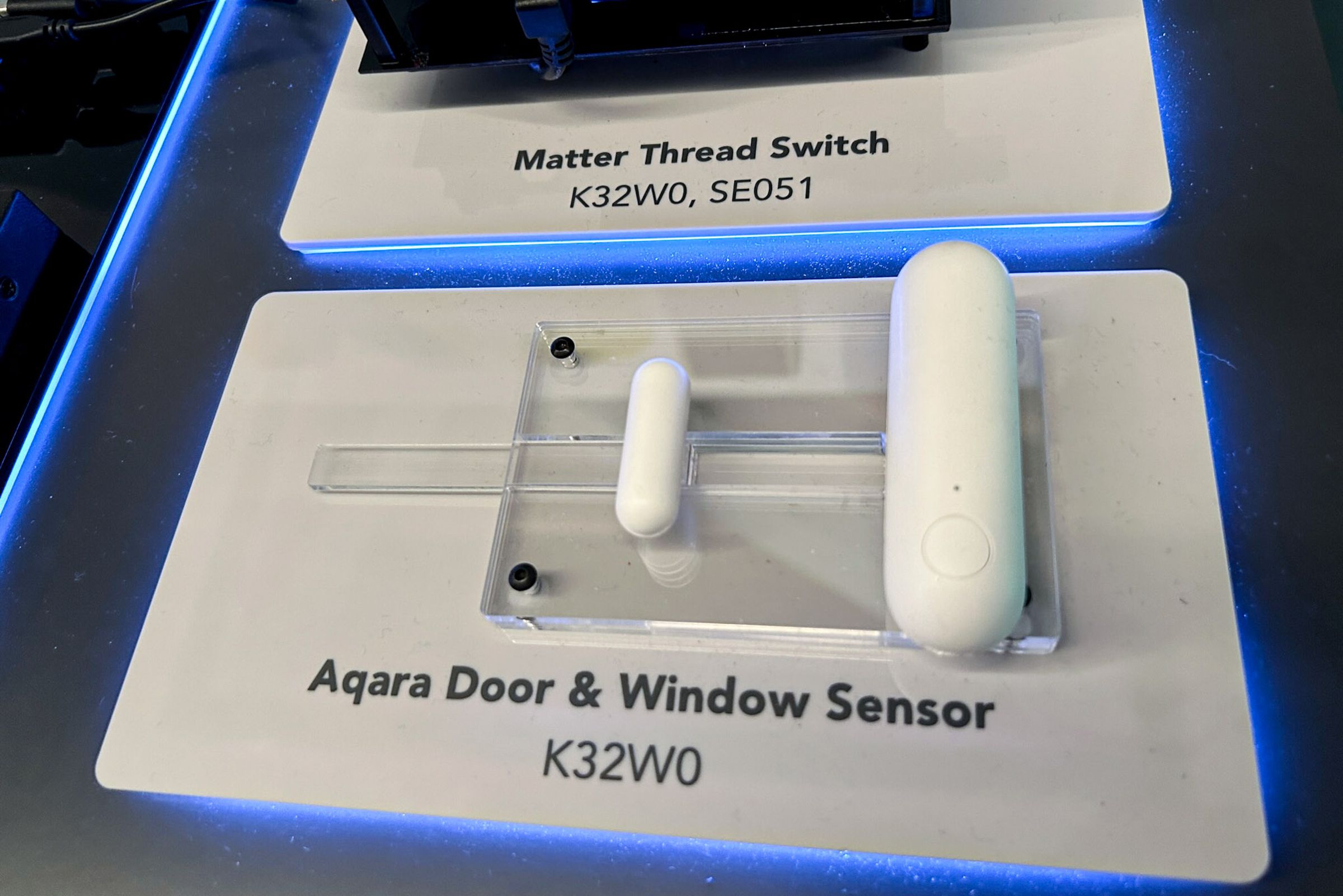Yeni İplik tabanlı Aqara P2 Kapı ve Pencere Sensörünün bir prototipi, Matter etkinliğindeki bir NXP demosunun parçasıydı.