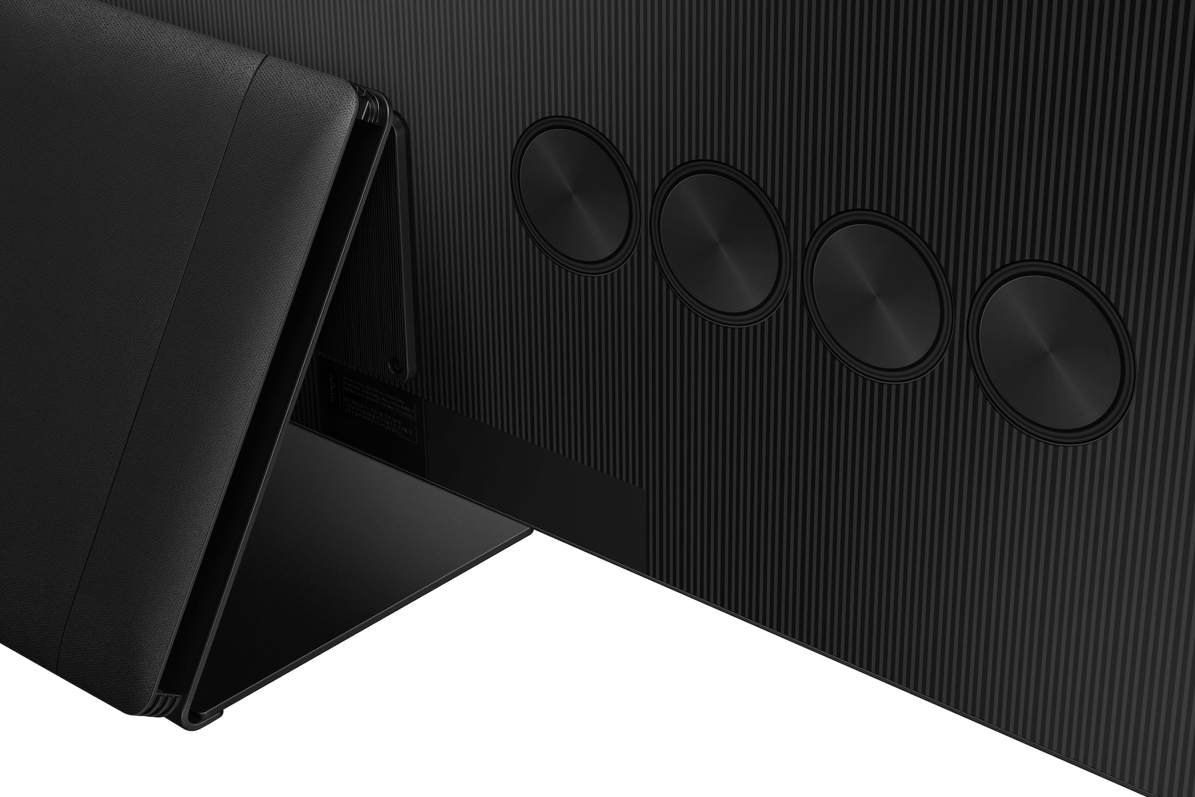 An image showing the back speakers on Samsung’s S95C OLED TV.