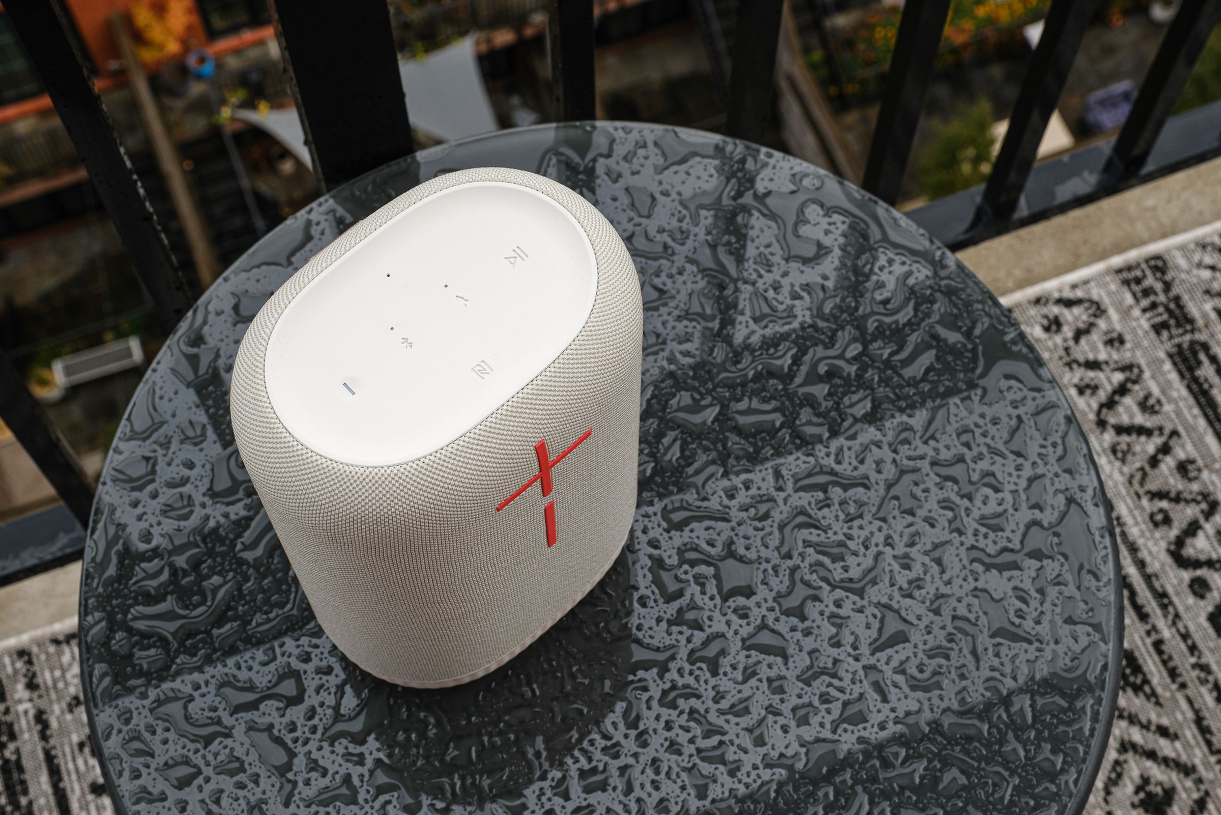 A photo of the UE Epicboom speaker.