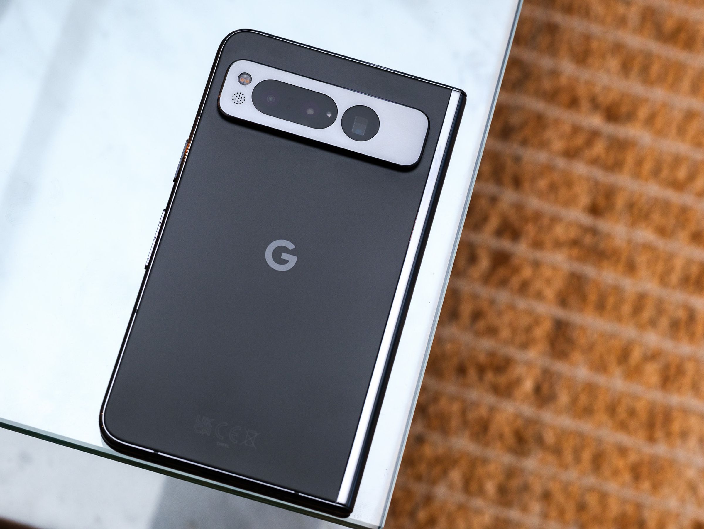 A photo of Google’s Pixel Fold smartphone.