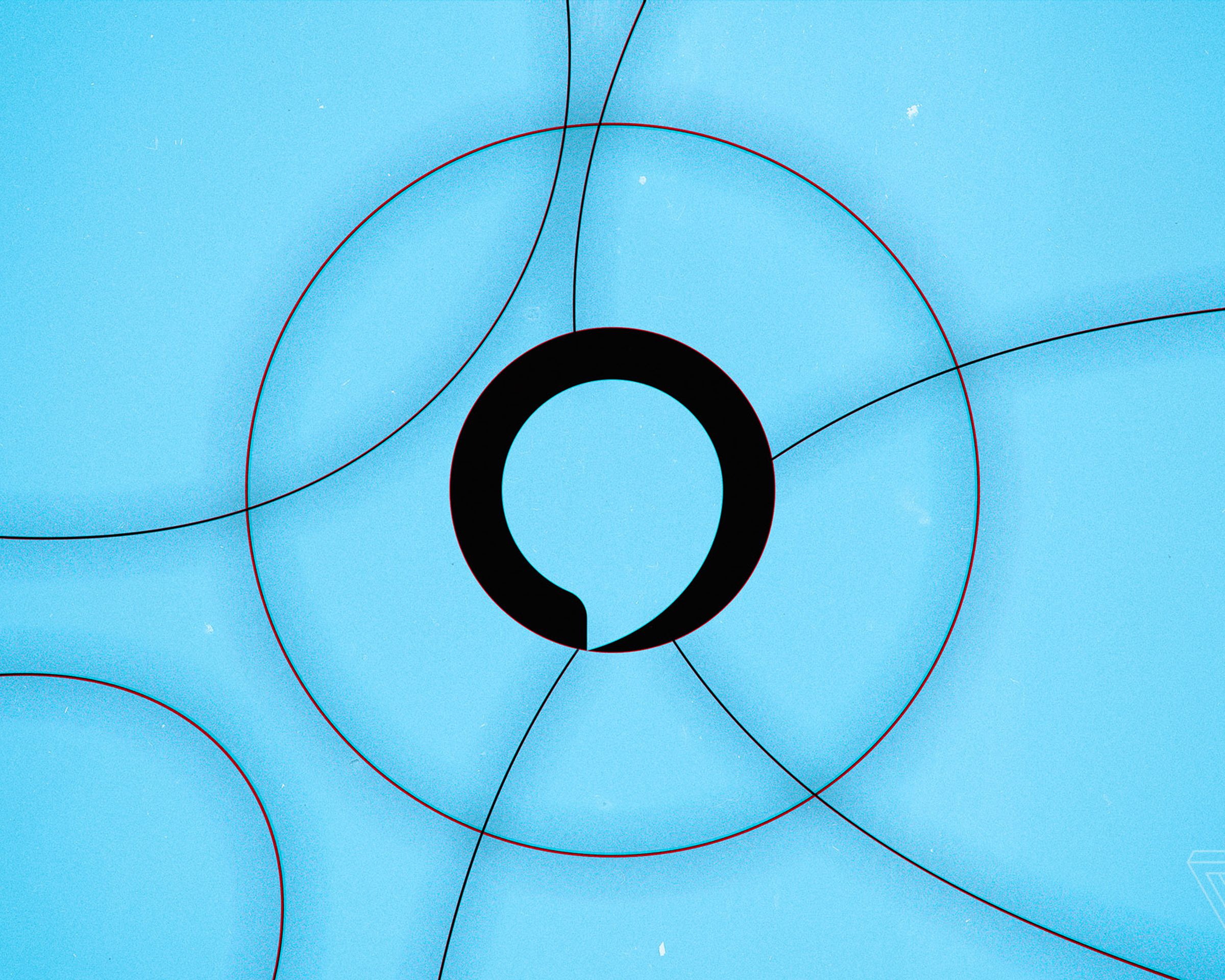 Amazon’s Alexa logo against a blue background