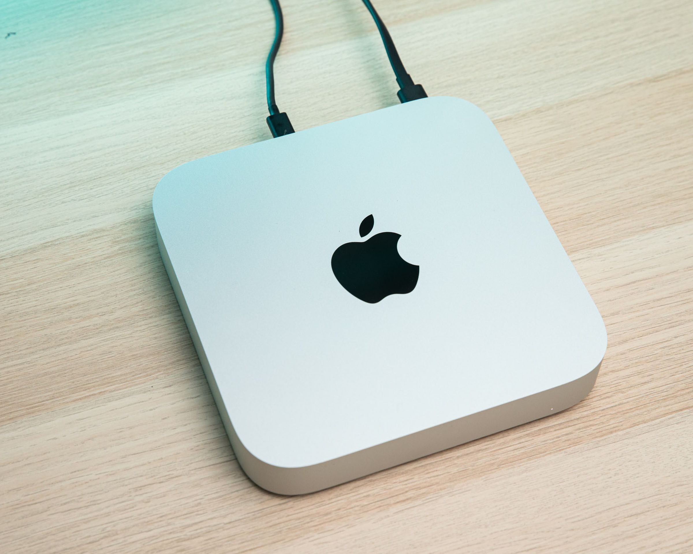 An overhead photo of Apple’s 2023 Mac Mini.