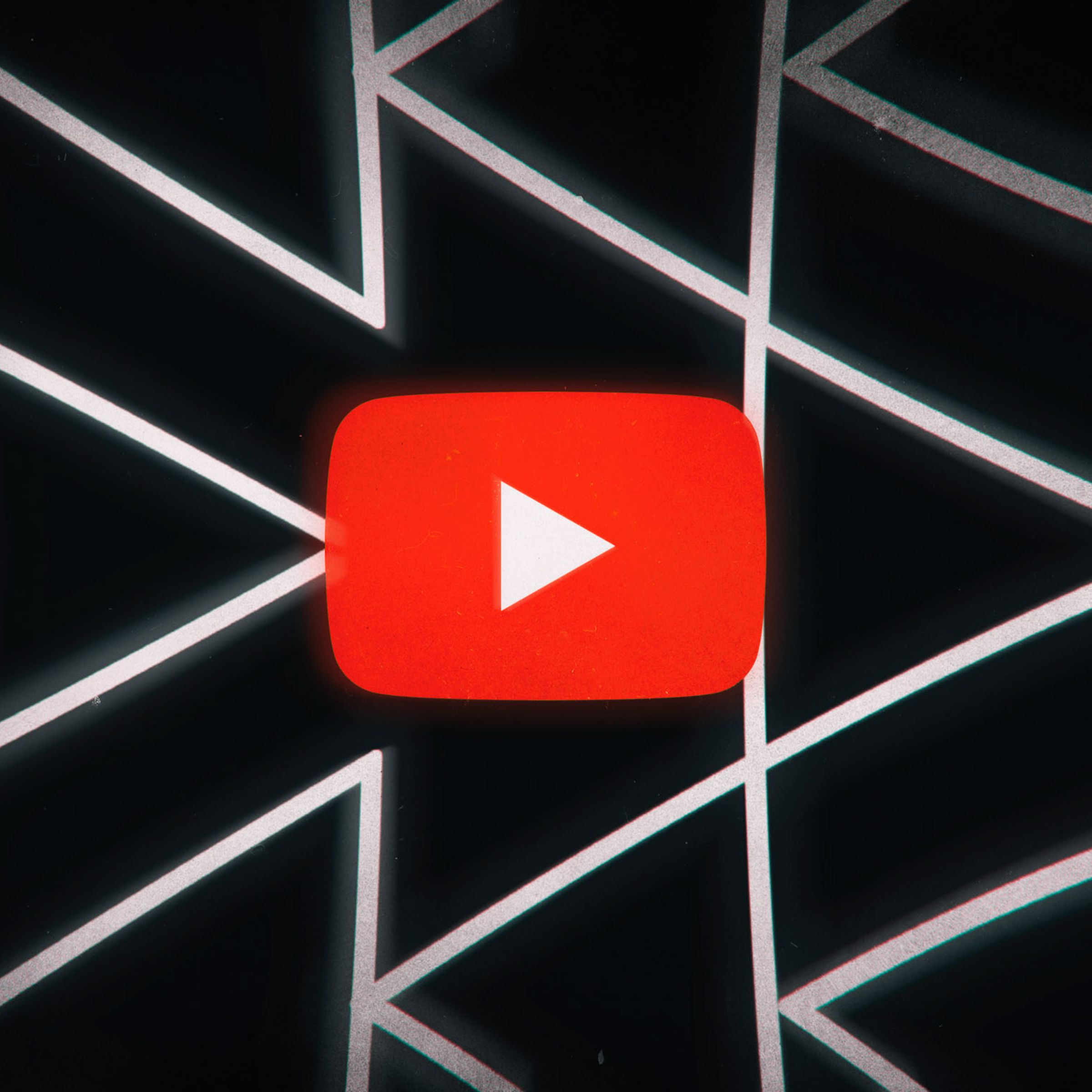 The YouTube logo on a black background