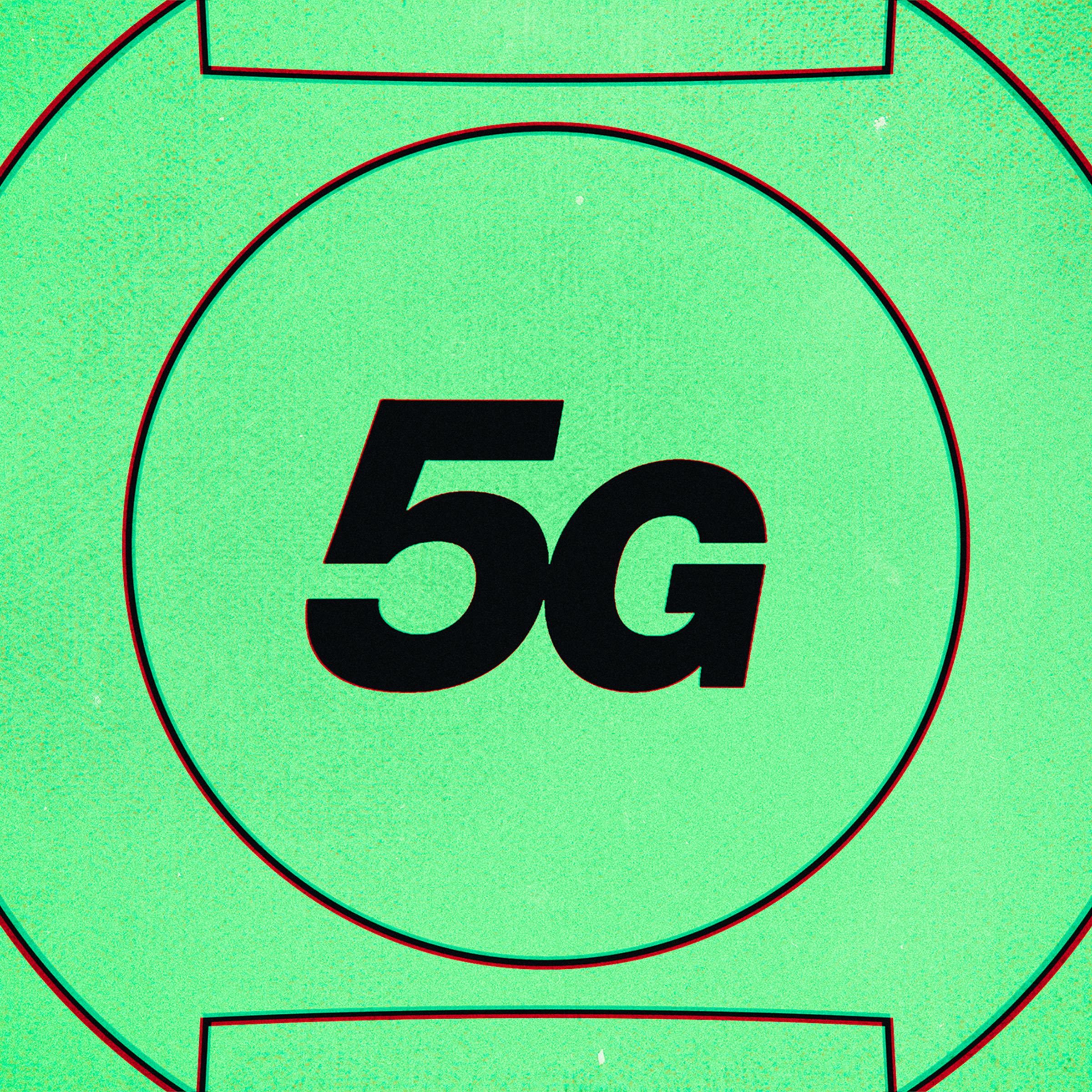 The text “5G” on a green background.